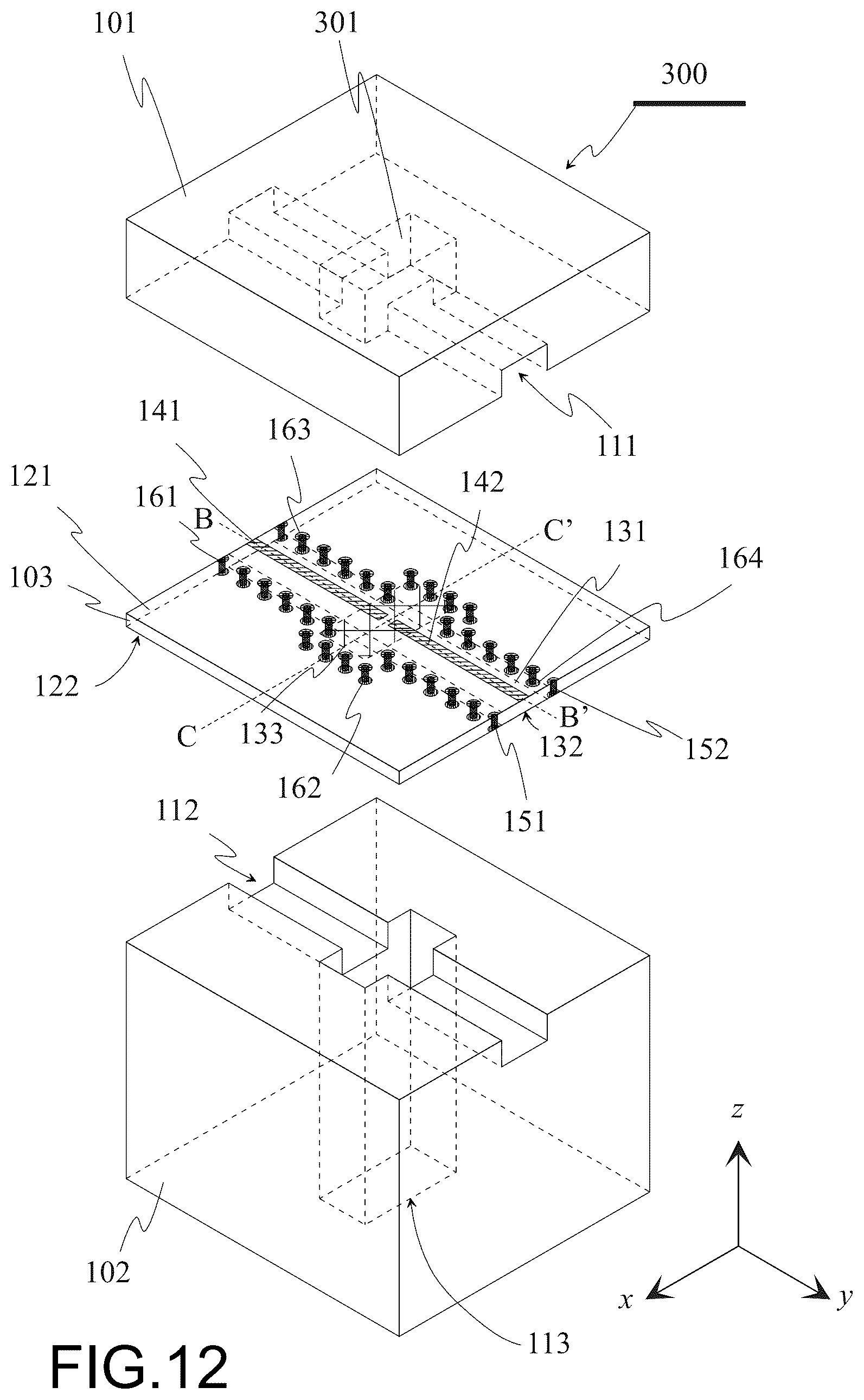 Patent US11818522 Figure 12 – Transducer, antenna apparatus, wireless apparatus, and method for manufacturing transducer
