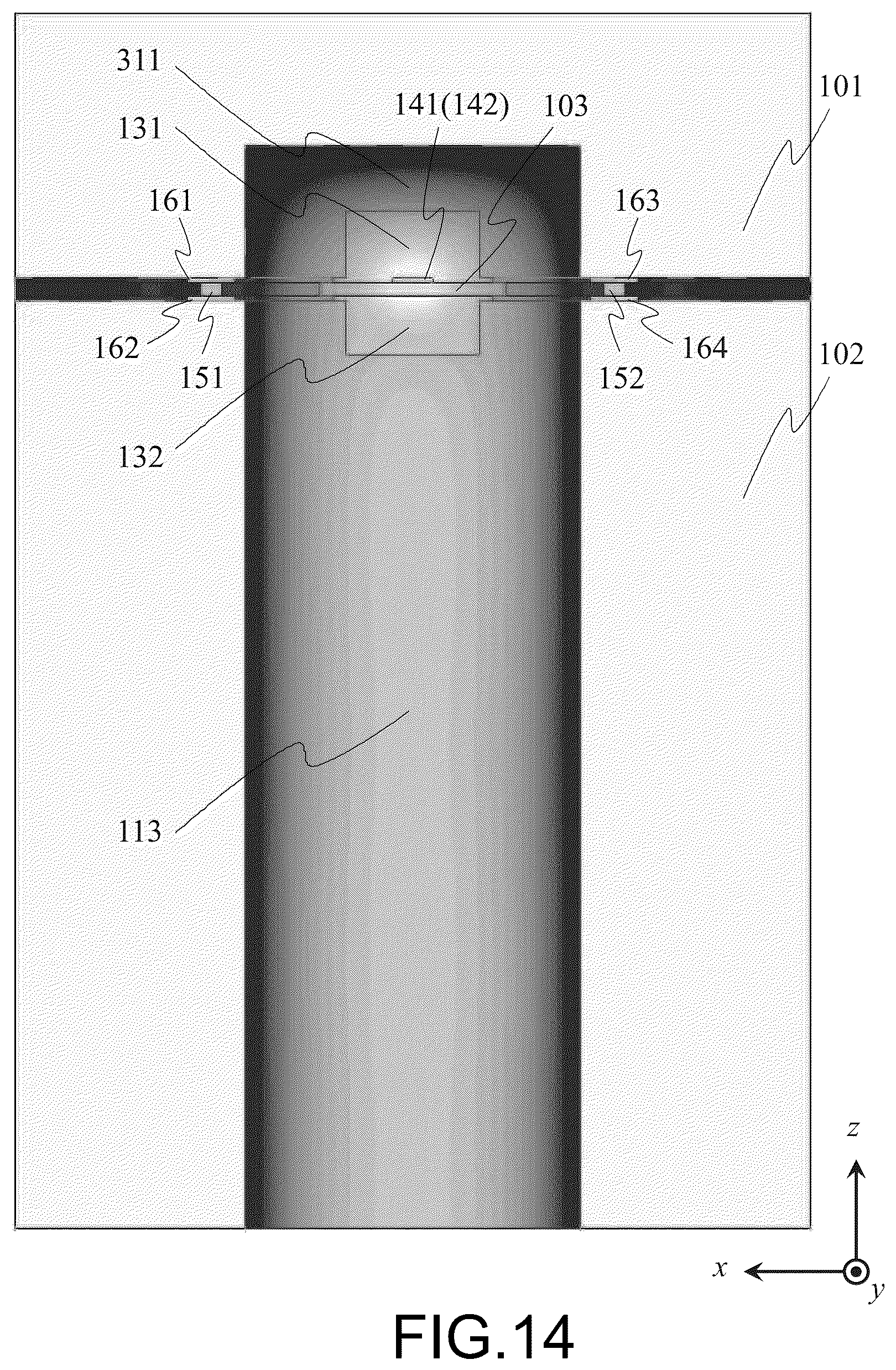 Patent US11818522 Figure 14 – Transducer, antenna apparatus, wireless apparatus, and method for manufacturing transducer