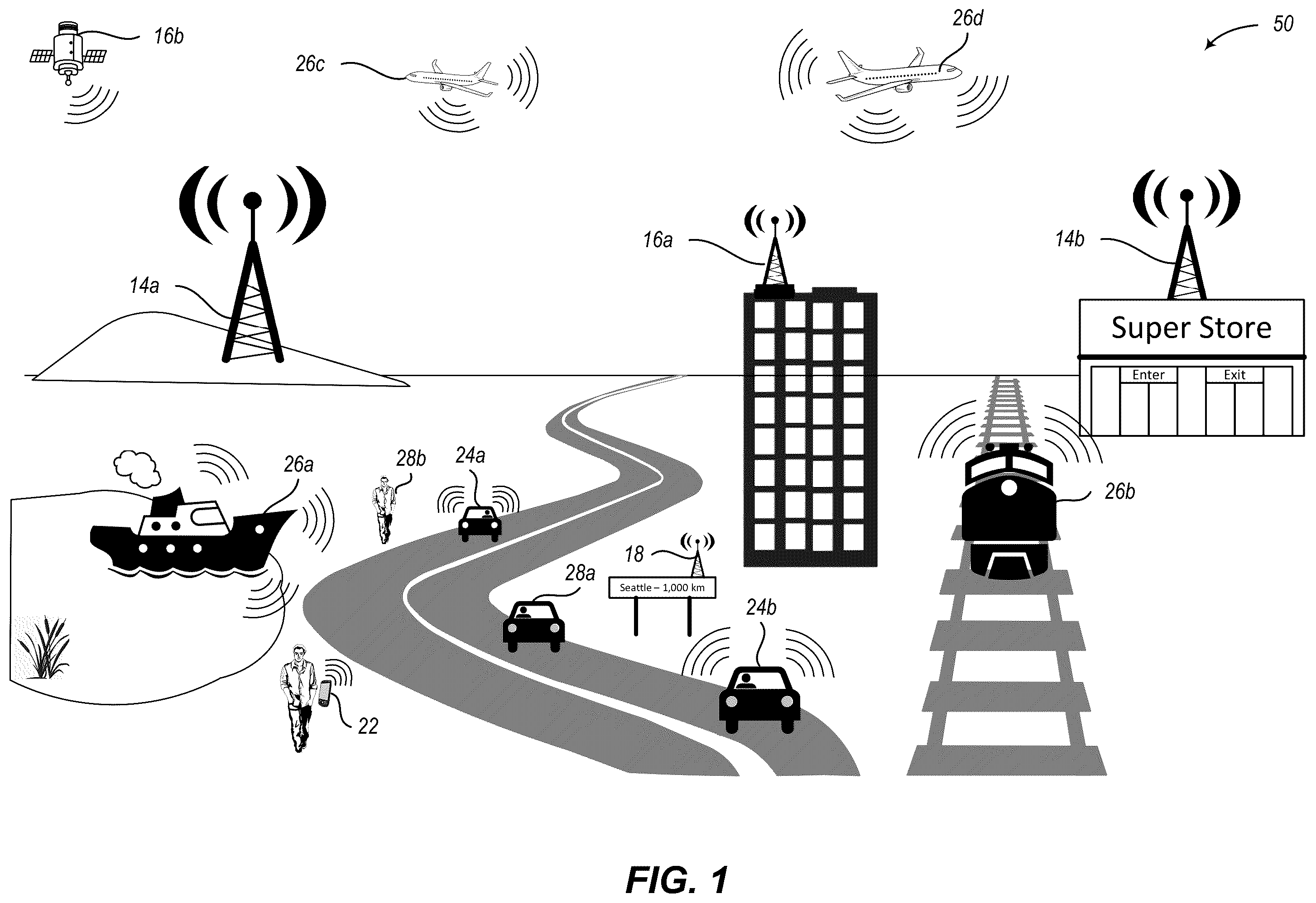 Patent US11818589 Figure 1 – Three-dimensional network planning, evaluation, and optimization