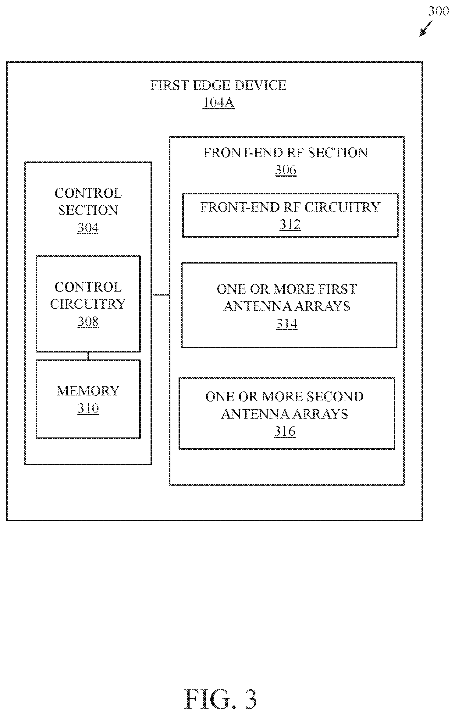 Patent US11818593 Figure 3 – Central cloud server and edge devices assisted high speed low-latency wireless connectivity