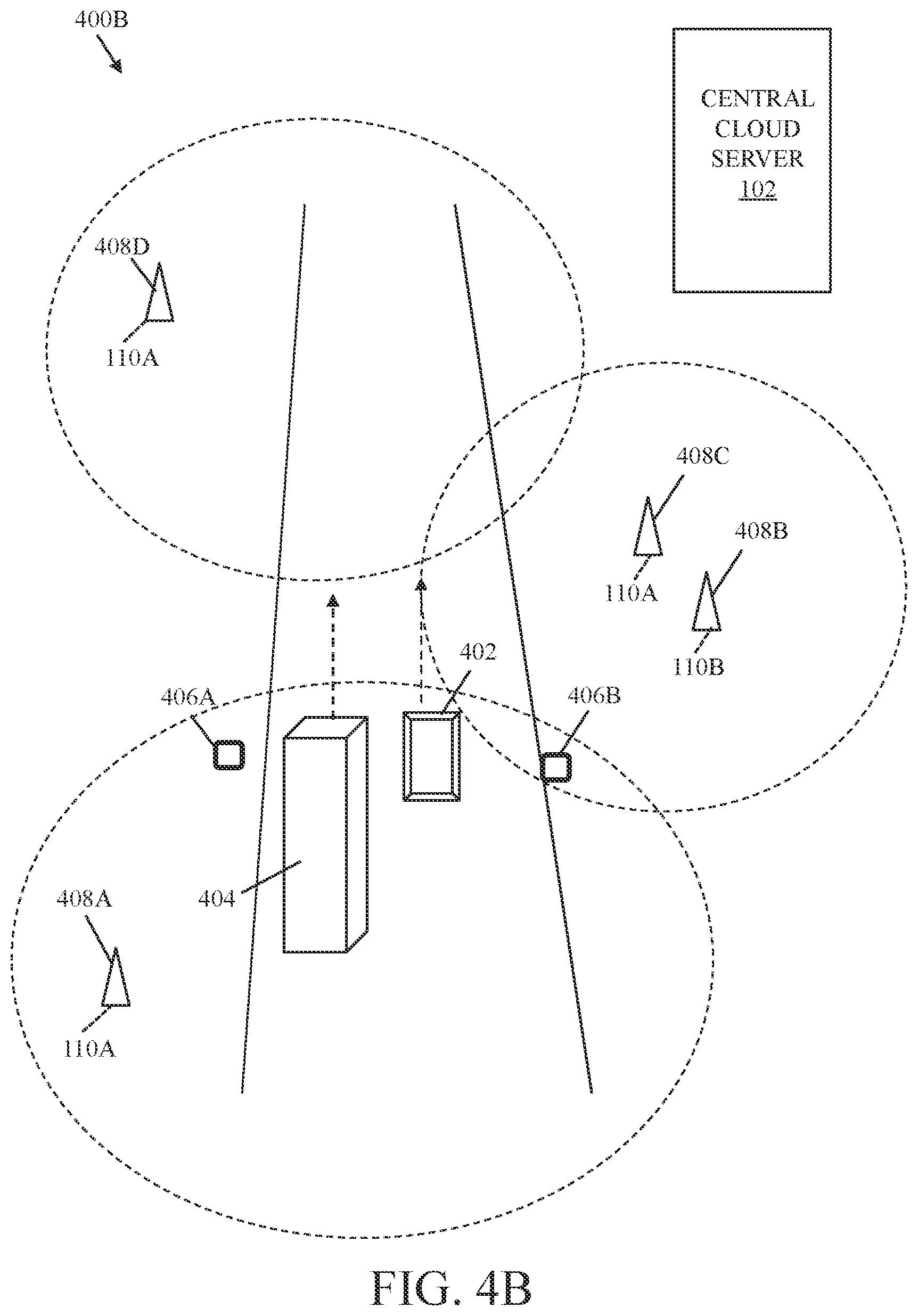 Patent US11818593 Figure 5 – Central cloud server and edge devices assisted high speed low-latency wireless connectivity