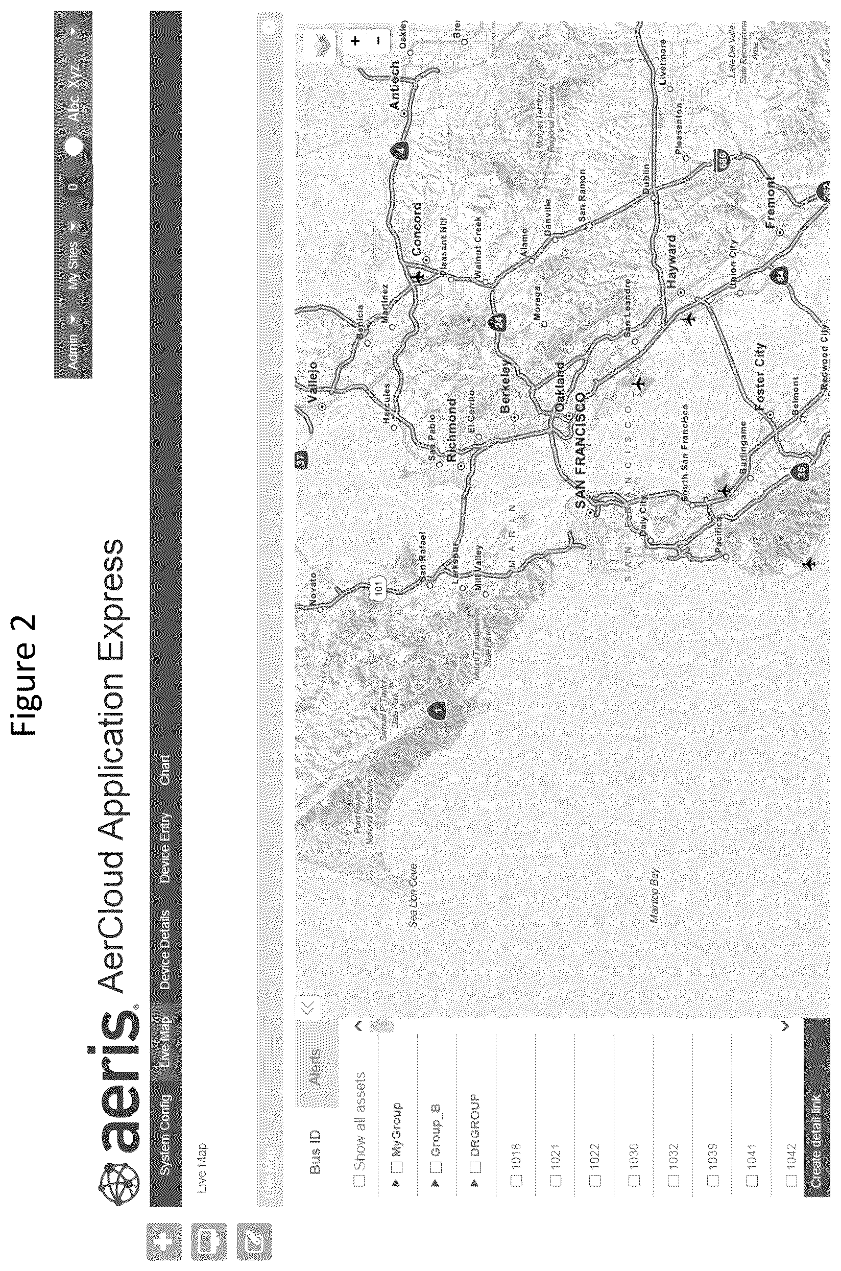 Patent US11818623 Figure 2 – System and method for monitoring devices relative to a user defined geographic area