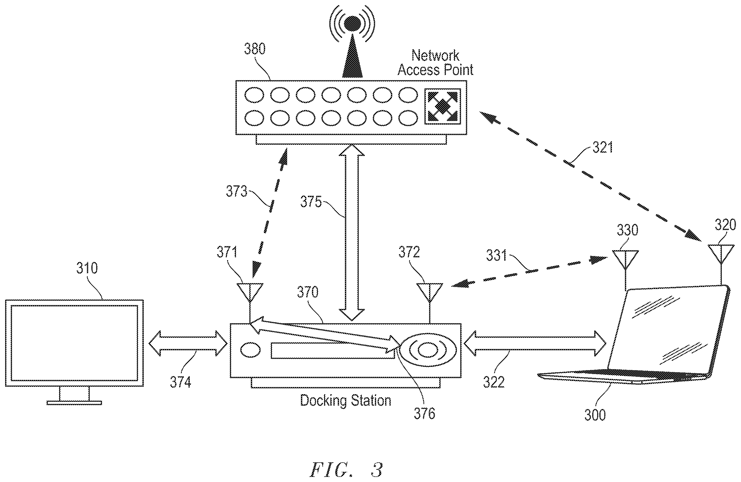 Patent US11818644 Figure 3 – Dock-assisted system and method of diversifying dual-band simultaneous communications