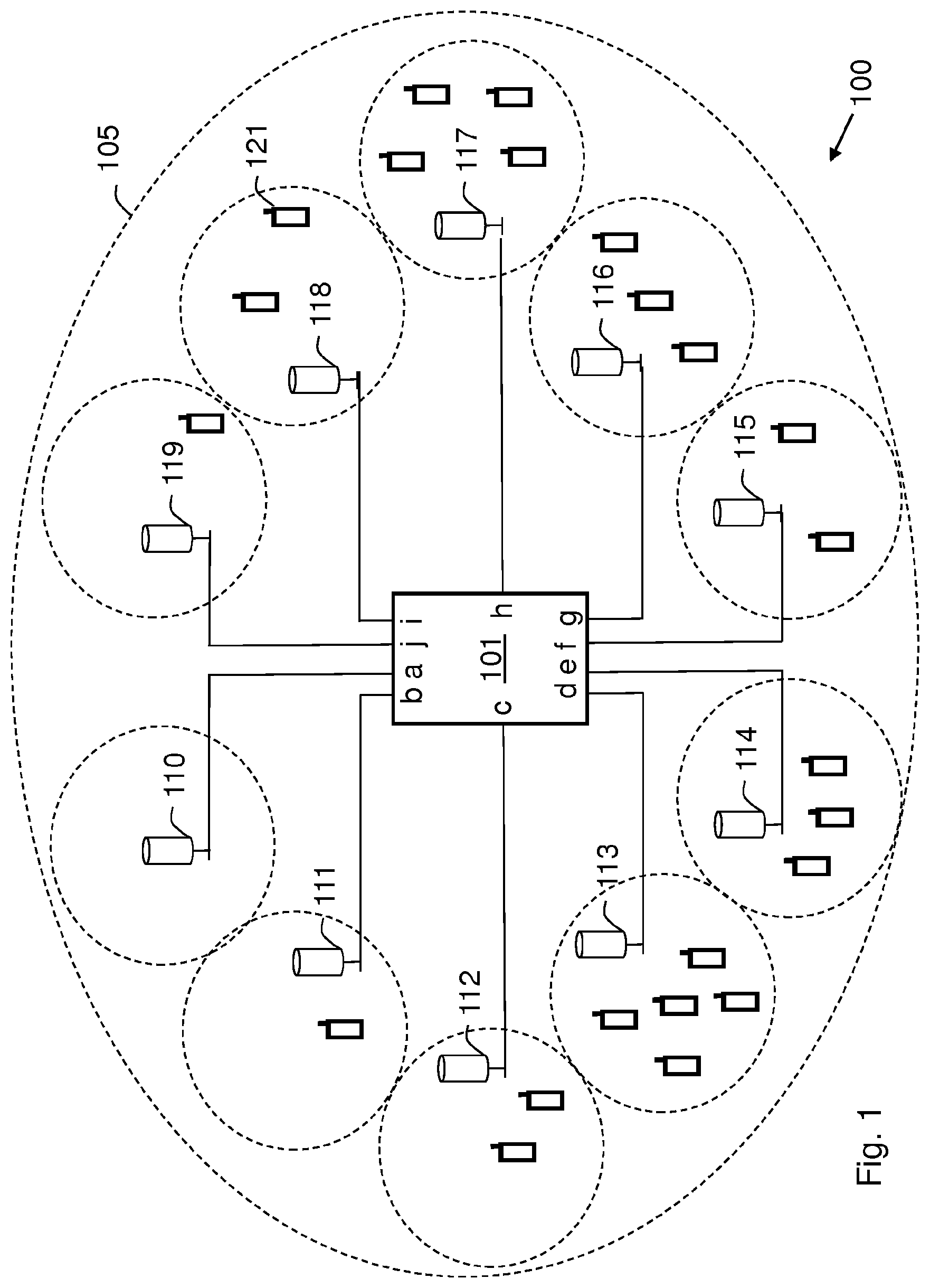 Patent US11818653 Figure 1 – Radio unit and a method therein for controlling power levels of spatially separated transceivers in a wireless communications network