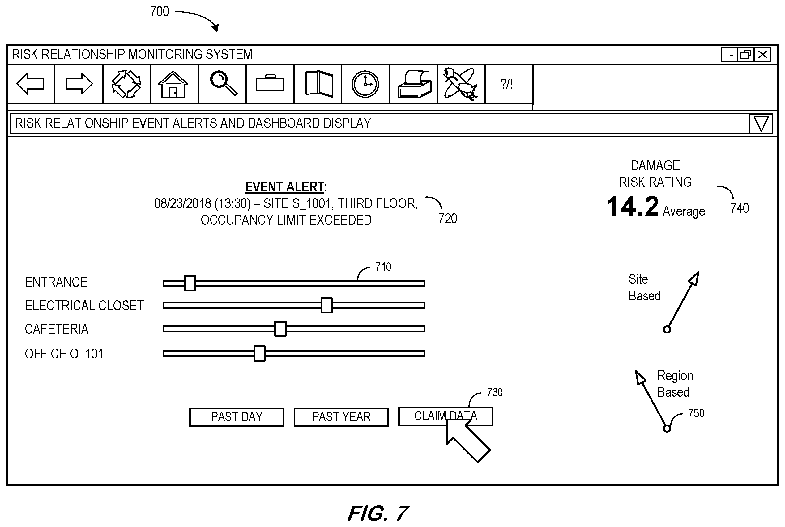 Patent US11818801 Figure 7 – System to monitor and process risk relationship sensor data