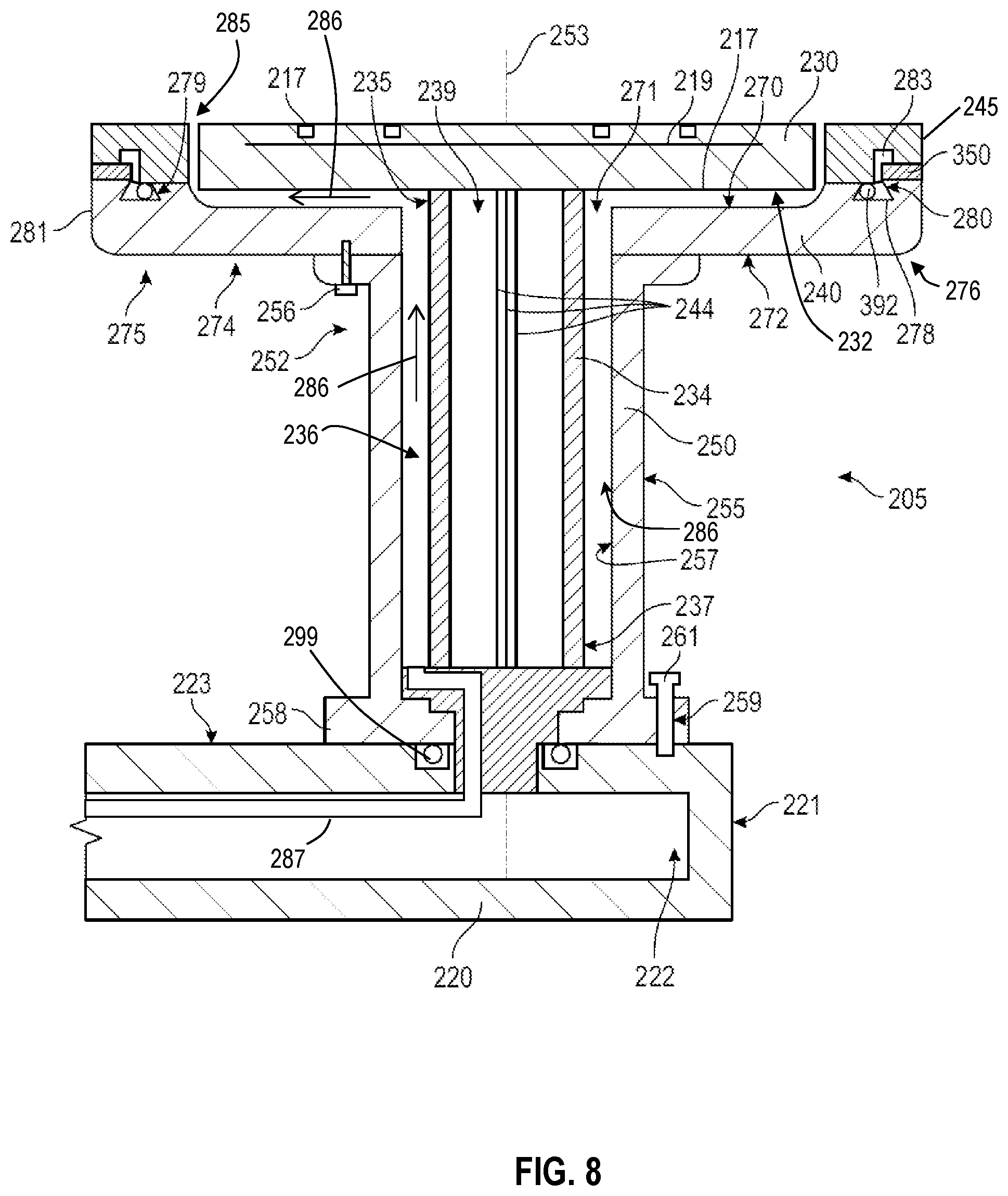 Patent US11818810 Figure 6 – Heater assembly with purge gap control and temperature uniformity for batch processing chambers