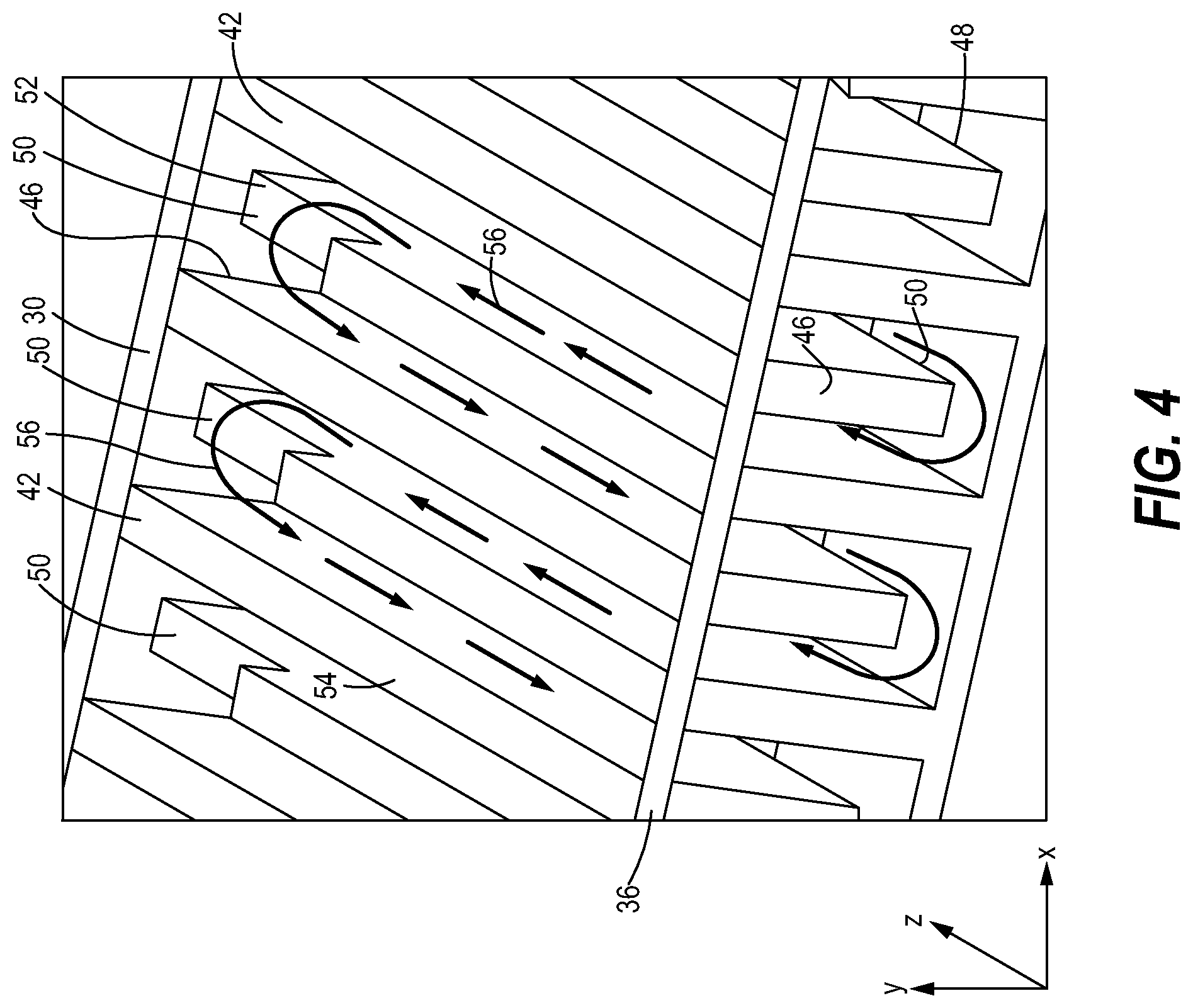 Patent US11818831 Figure 3 – Notched baffled heat exchanger for circuit boards