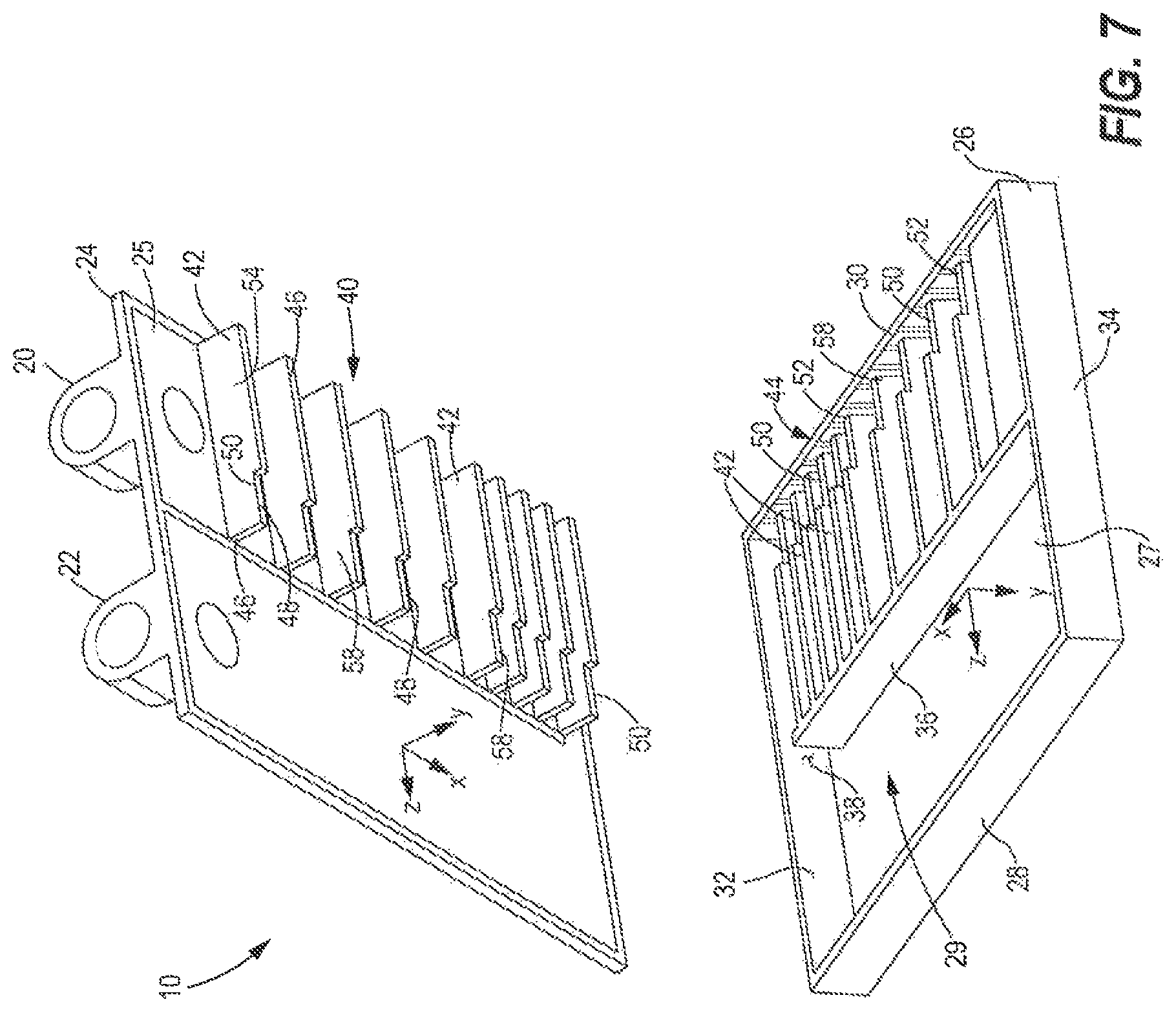 Patent US11818831 Figure 6 – Notched baffled heat exchanger for circuit boards