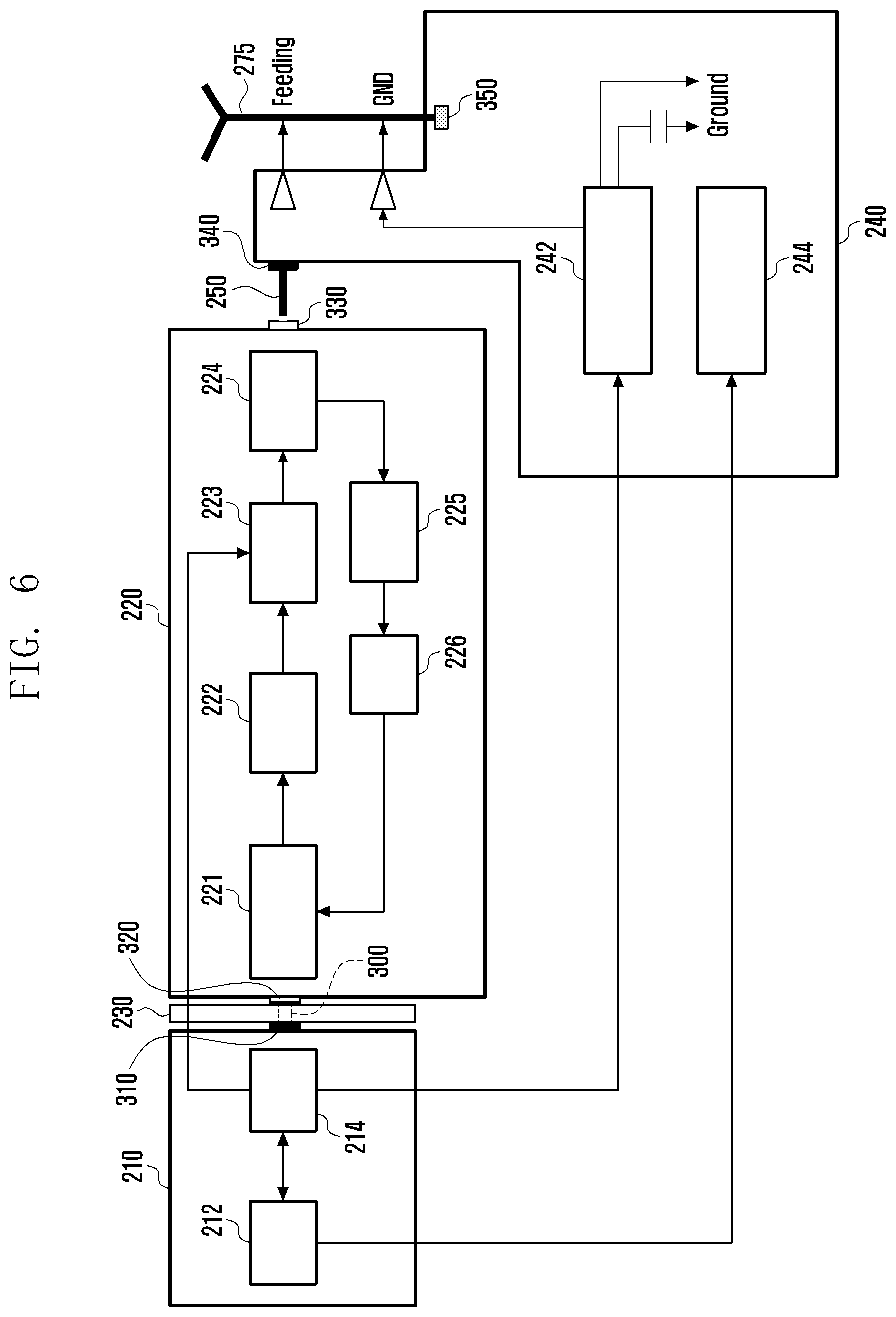 Patent US11818843 Figure 6 – Electronic device including interposer