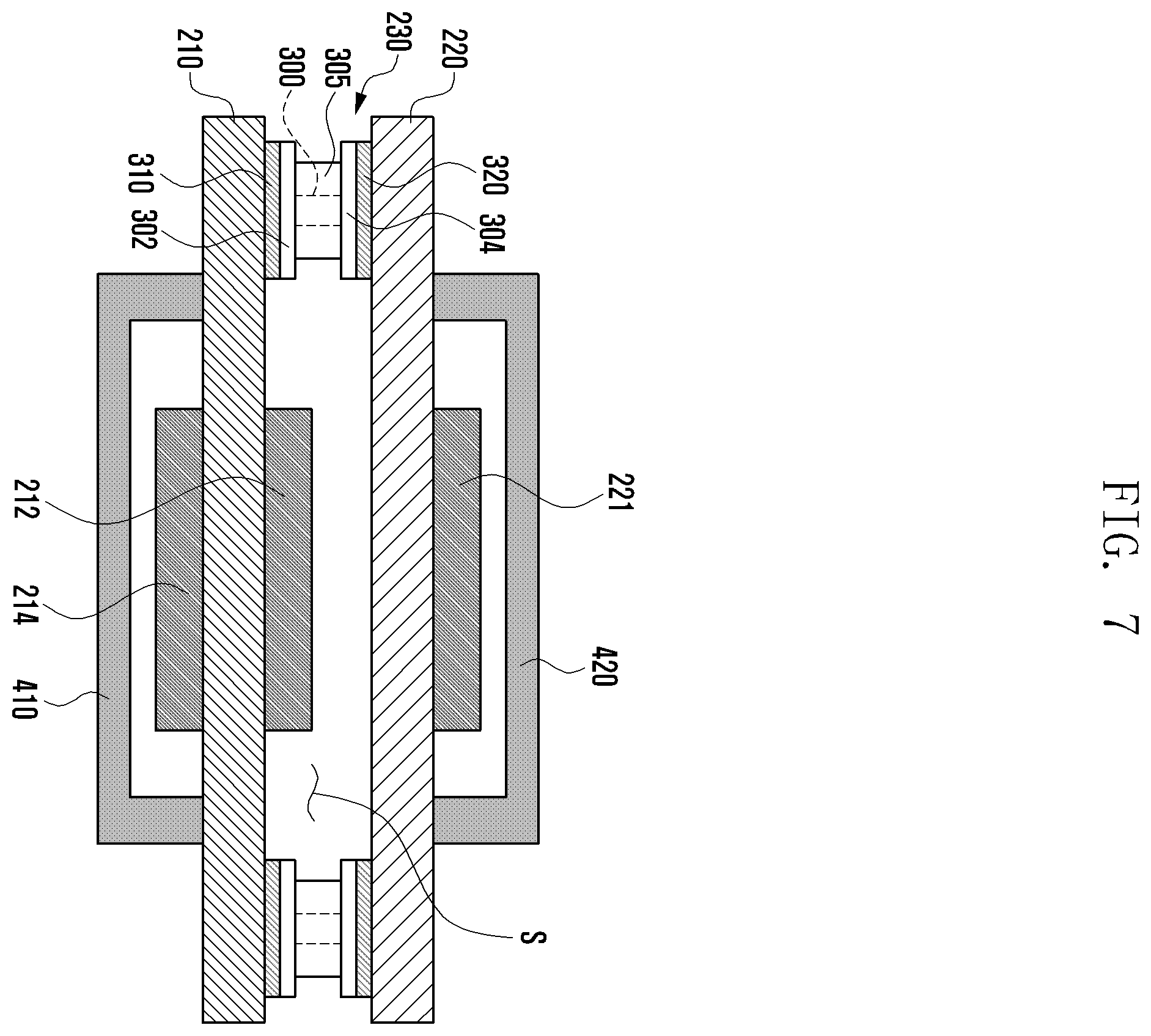 Patent US11818843 Figure 7 – Electronic device including interposer