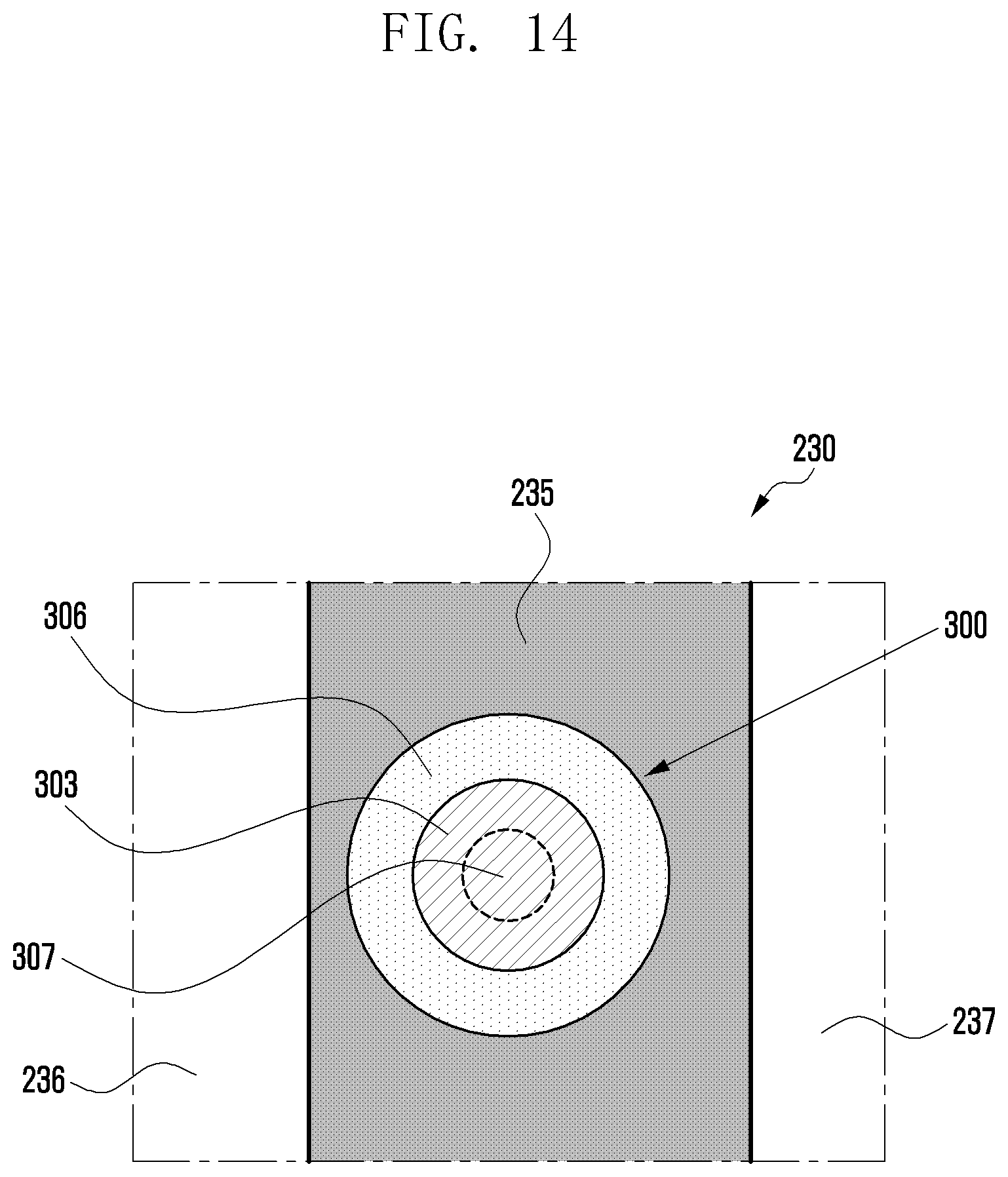 Patent US11818843 Figure 14 – Electronic device including interposer