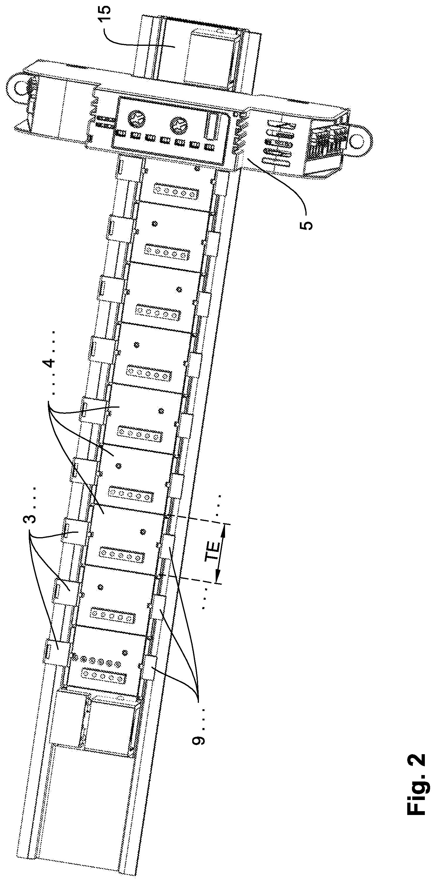 Patent US11818859 Figure 2 – Carrier-rail bus assembly with automatic bus addressing