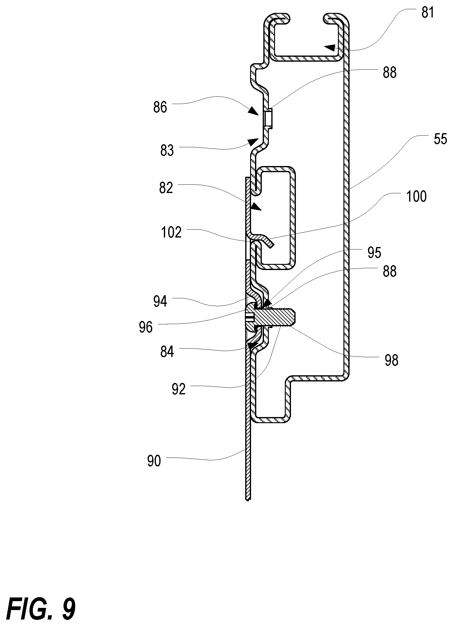 Patent US11818860 Figure 11 – Frame structure for electronic equipment enclosure