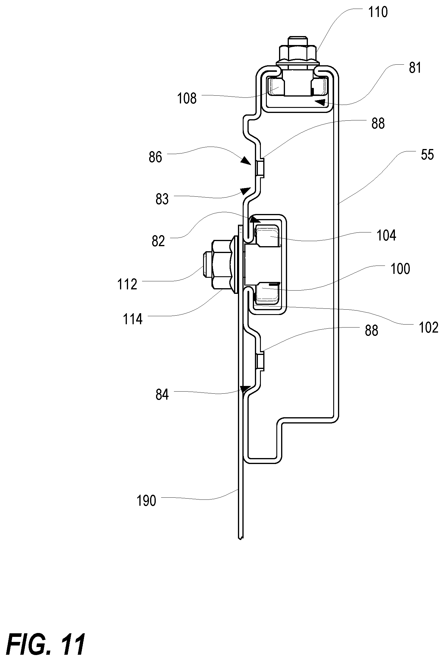Patent US11818860 Figure 13 – Frame structure for electronic equipment enclosure