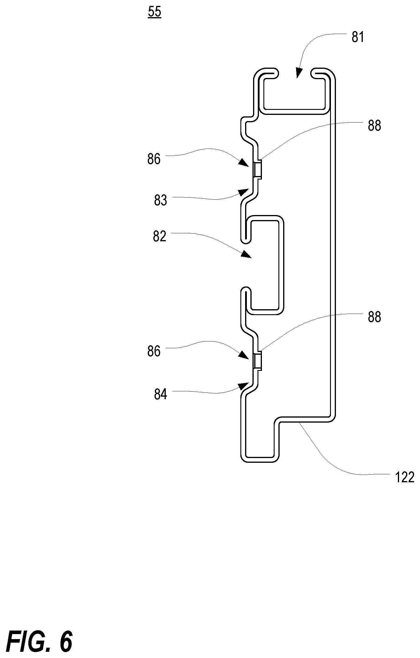 Patent US11818861 Figure 6 – Frame structure for electronic equipment enclosure