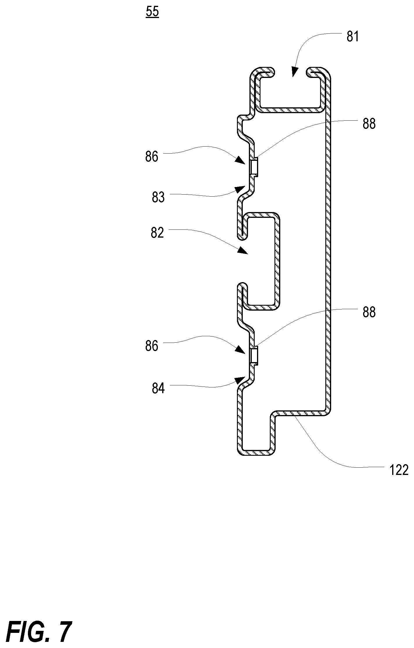 Patent US11818861 Figure 7 – Frame structure for electronic equipment enclosure
