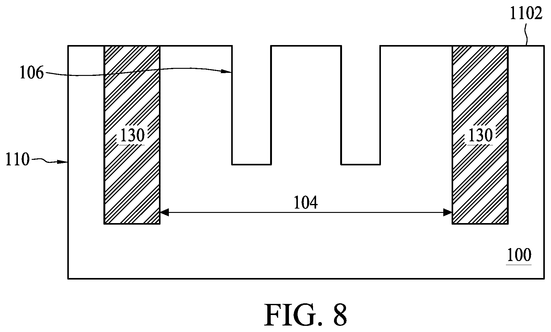 Patent US11818876 Figure 8 – Method of manufacturing semiconductor device having reduced contact resistance between access transistors and conductive features