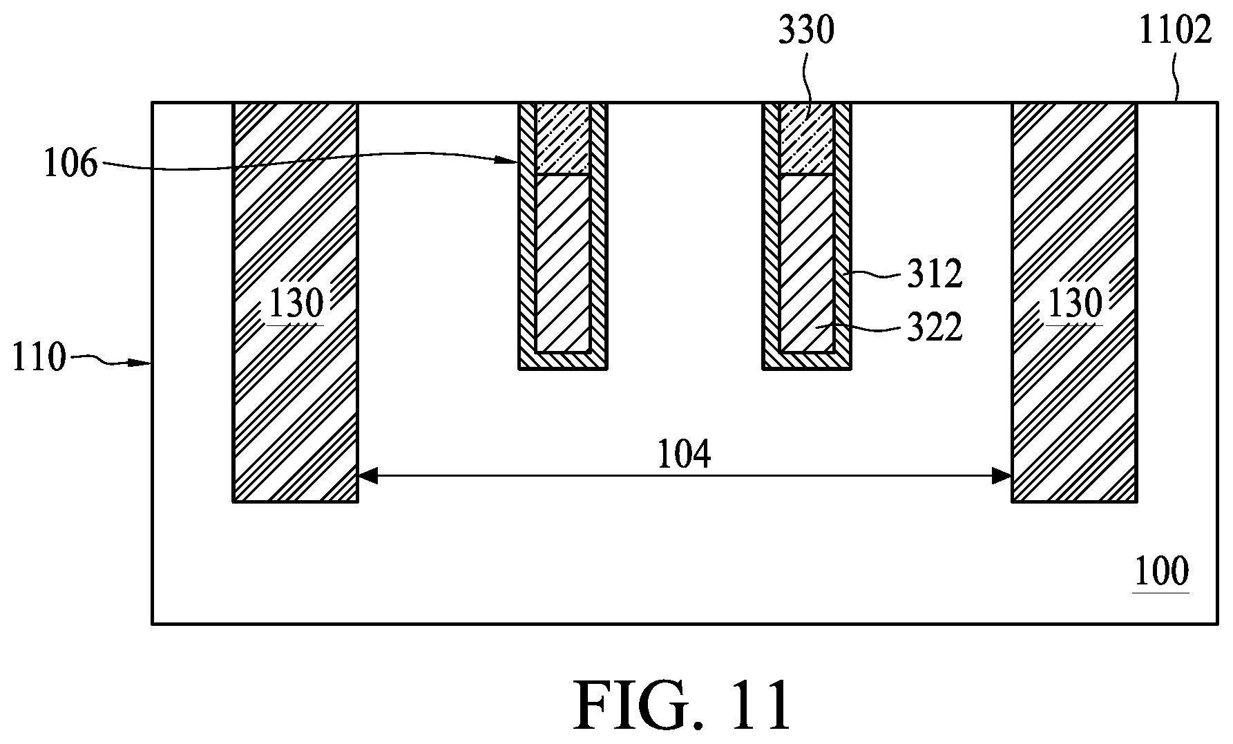 Patent US11818876 Figure 11 – Method of manufacturing semiconductor device having reduced contact resistance between access transistors and conductive features