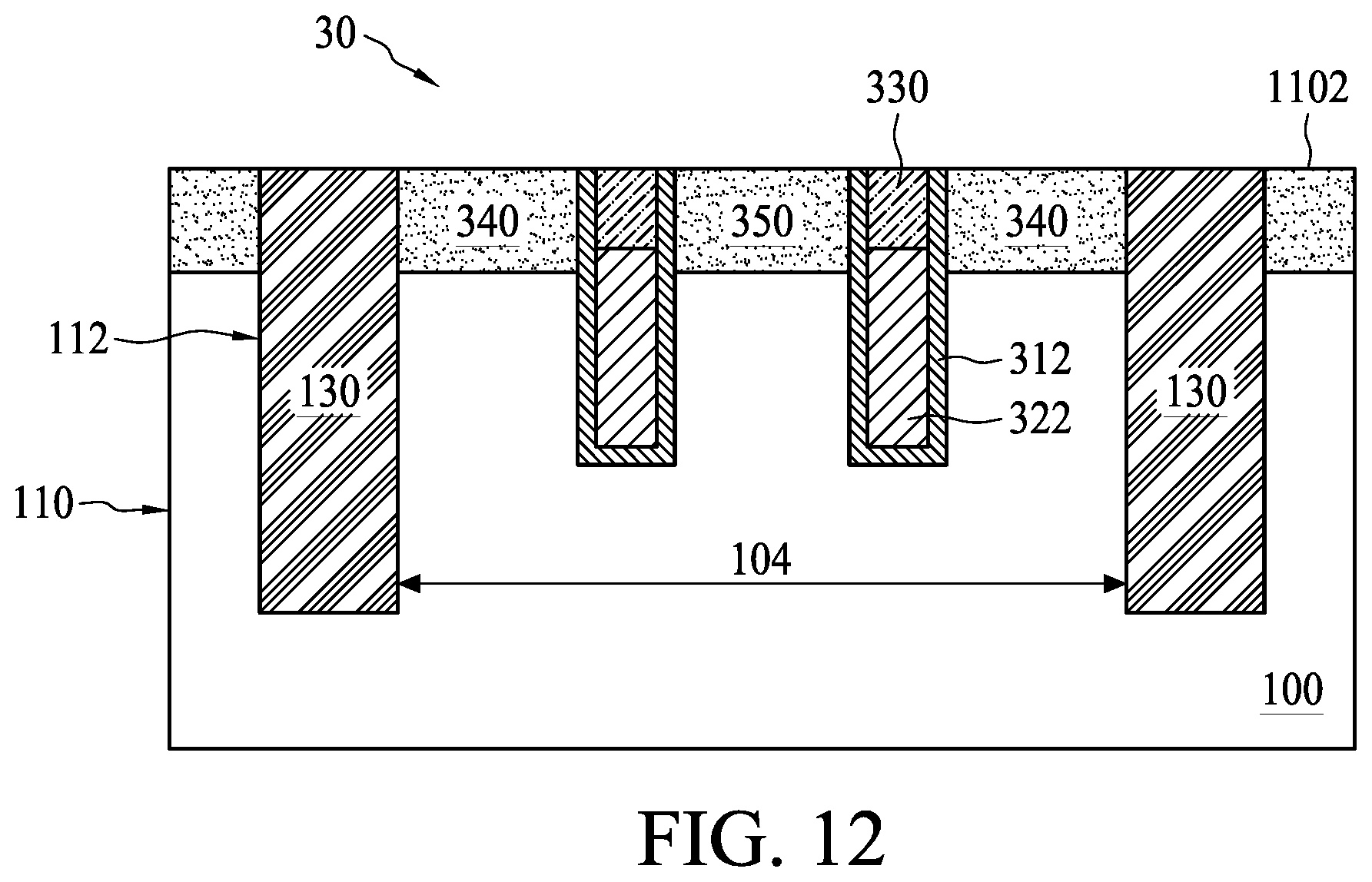 Patent US11818876 Figure 12 – Method of manufacturing semiconductor device having reduced contact resistance between access transistors and conductive features