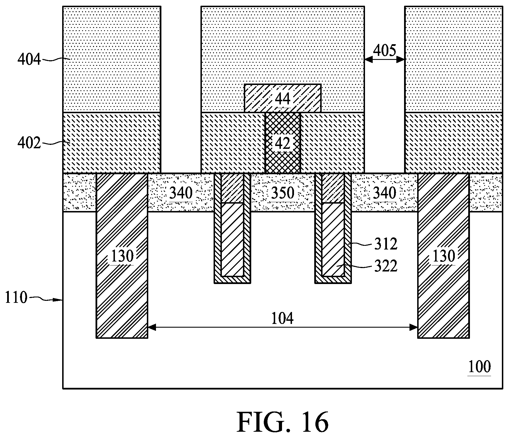 Patent US11818876 Figure 16 – Method of manufacturing semiconductor device having reduced contact resistance between access transistors and conductive features