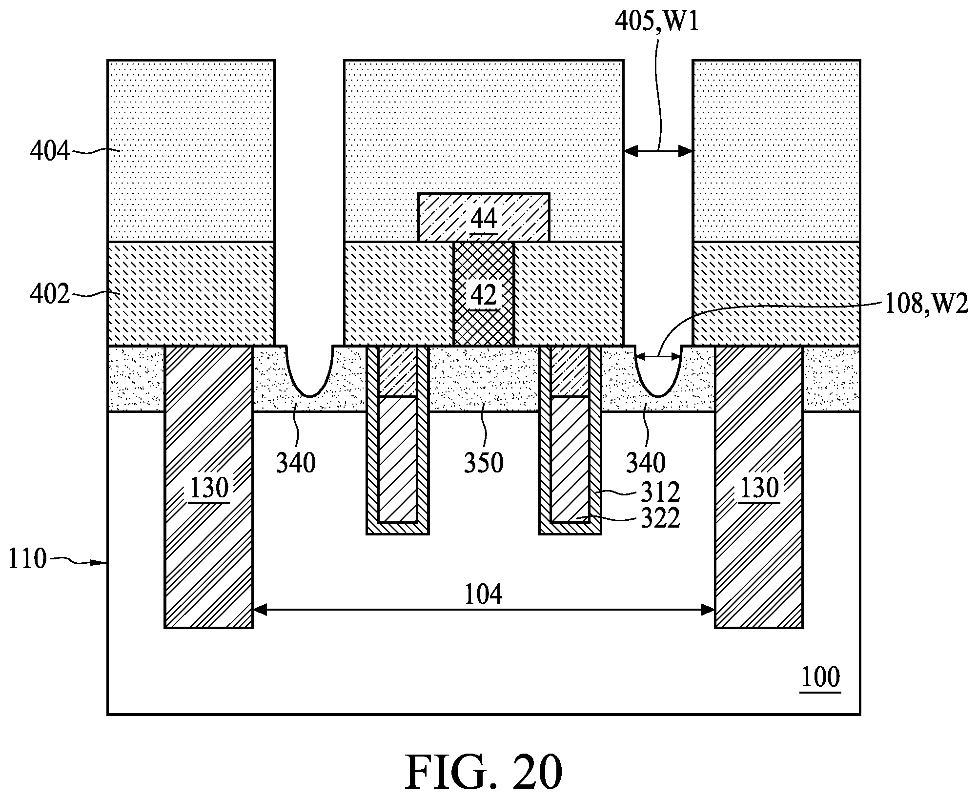 Patent US11818876 Figure 20 – Method of manufacturing semiconductor device having reduced contact resistance between access transistors and conductive features