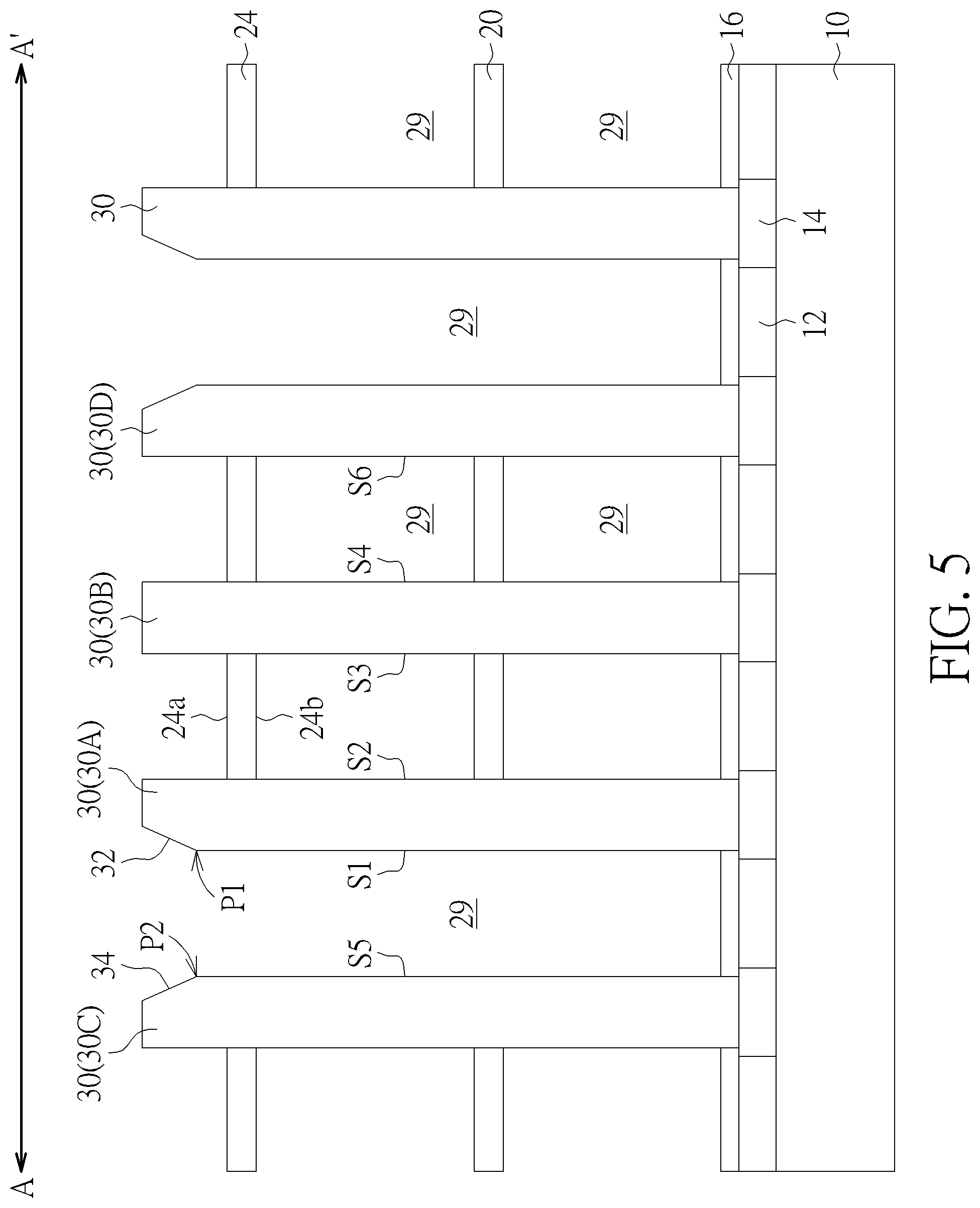 Patent US11818880 Figure 5 – Semiconductor structure including capacitor and method for forming the same