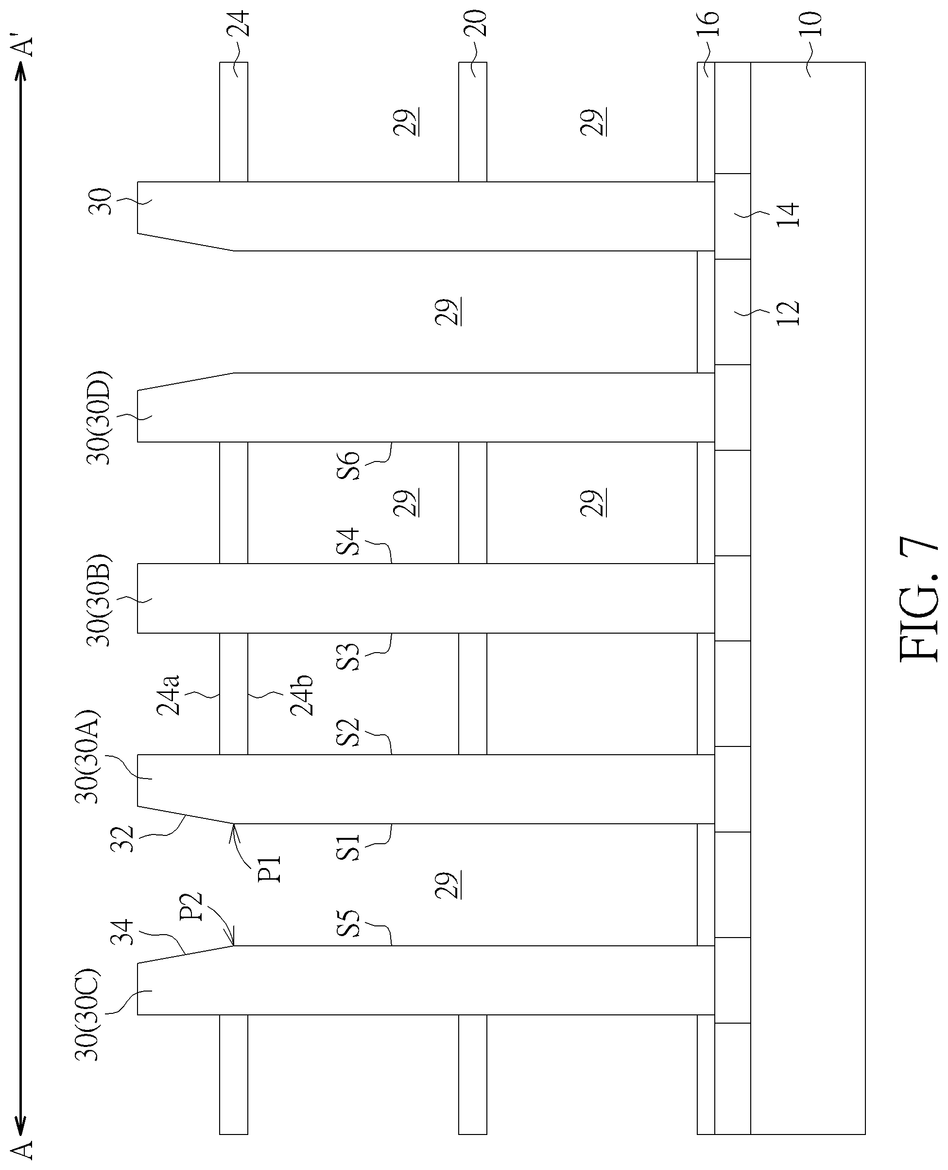 Patent US11818880 Figure 7 – Semiconductor structure including capacitor and method for forming the same