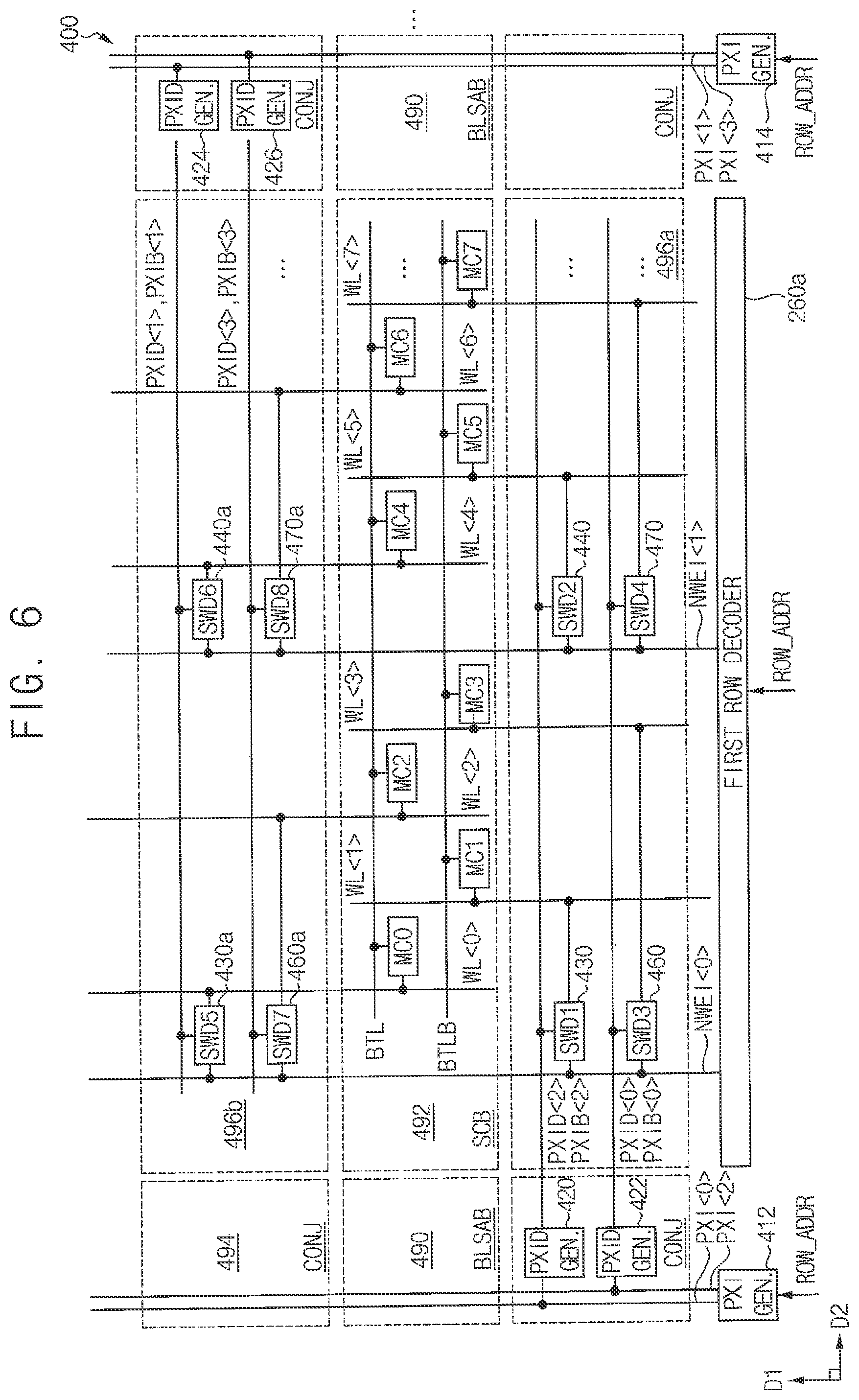Patent US11818881 Figure 6 – Sub word-line driver circuit of semiconductor memory device and semiconductor memory device including the same