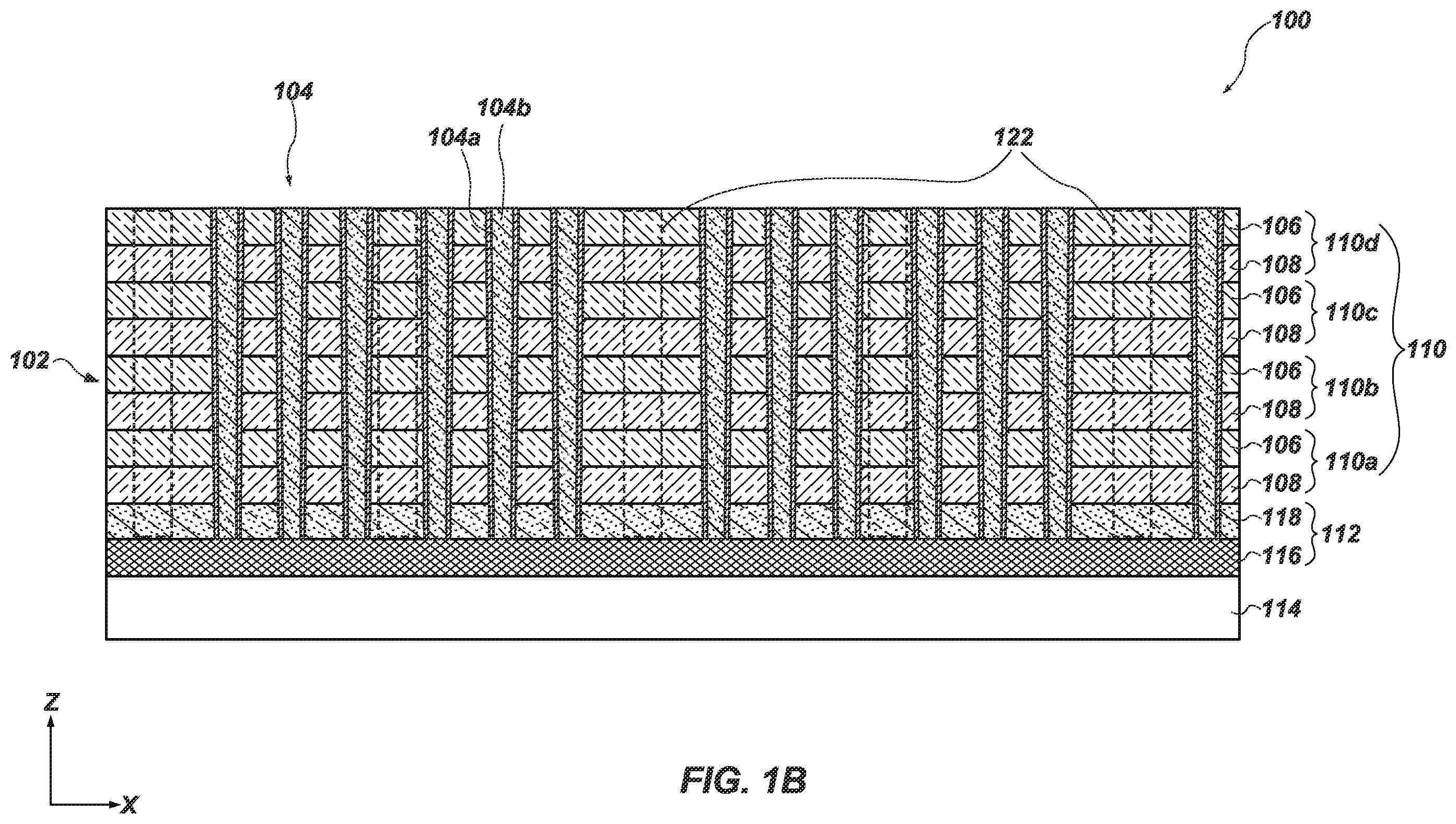 Patent US11818888 Figure 2 – Apparatuses and memory devices including slot structures extending through stack structures