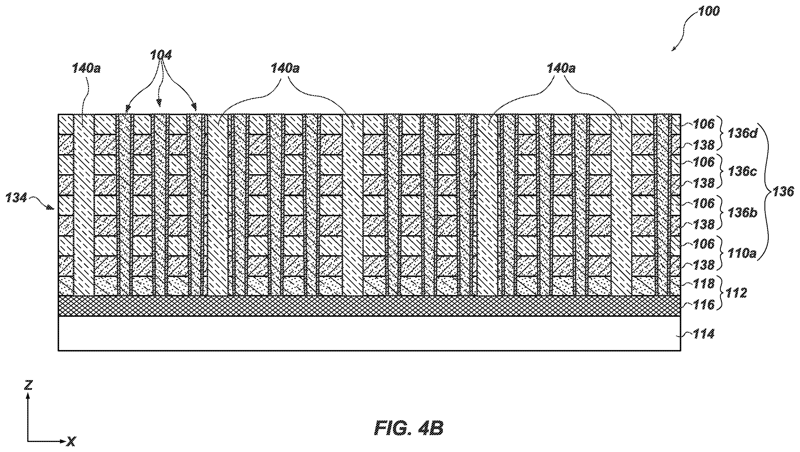 Patent US11818888 Figure 8 – Apparatuses and memory devices including slot structures extending through stack structures