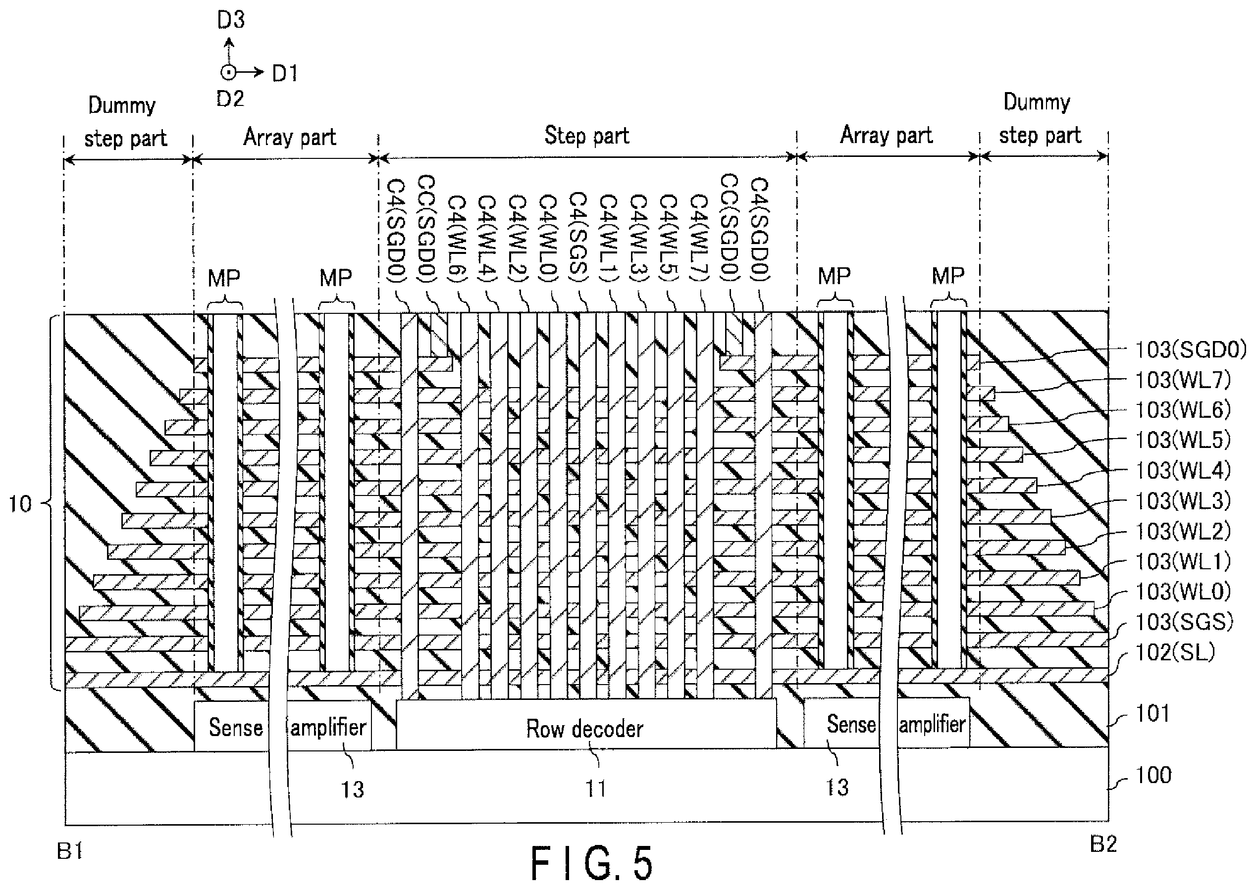Patent US11818890 Figure 5 – Semiconductor memory device