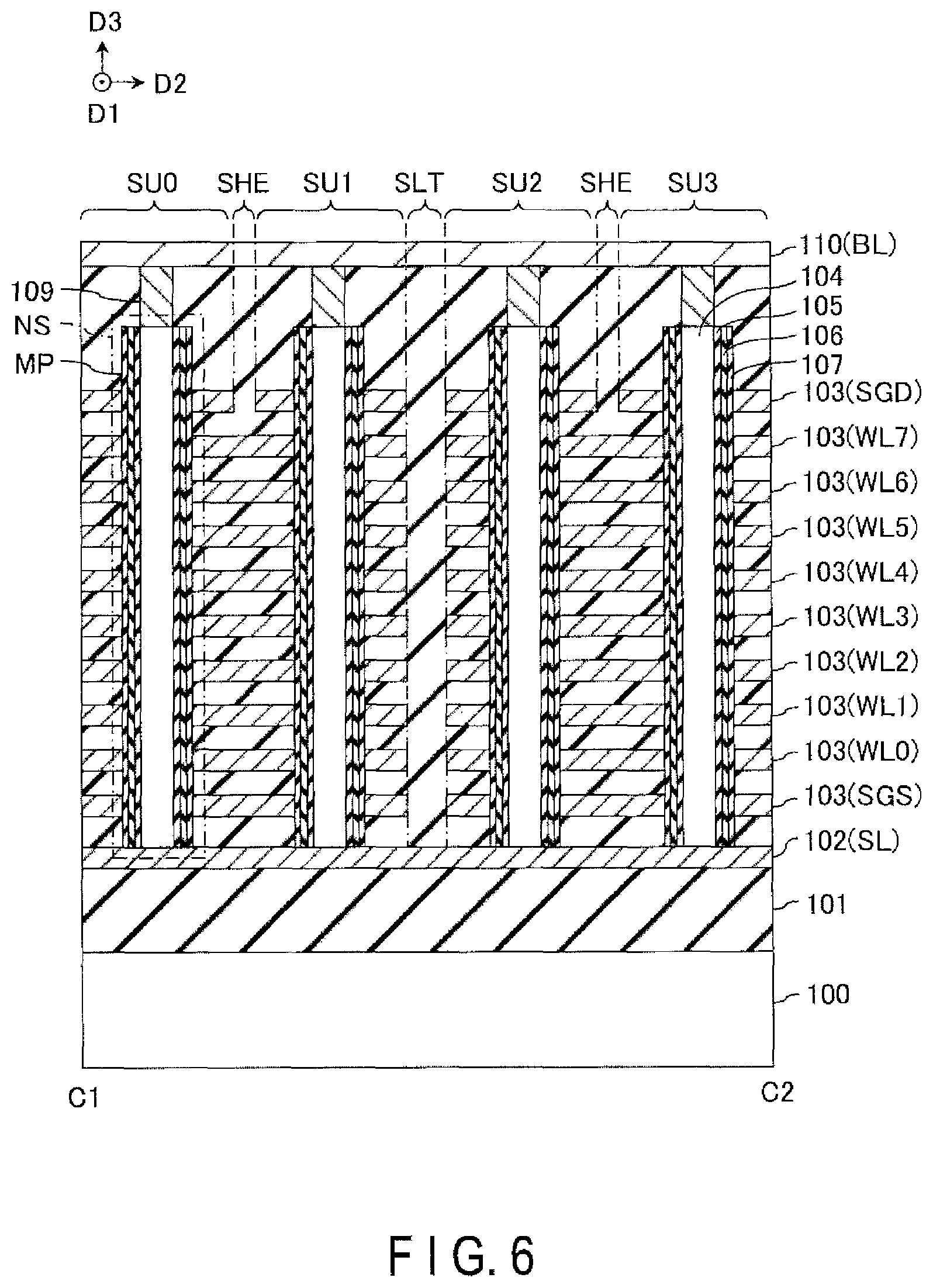 Patent US11818890 Figure 6 – Semiconductor memory device