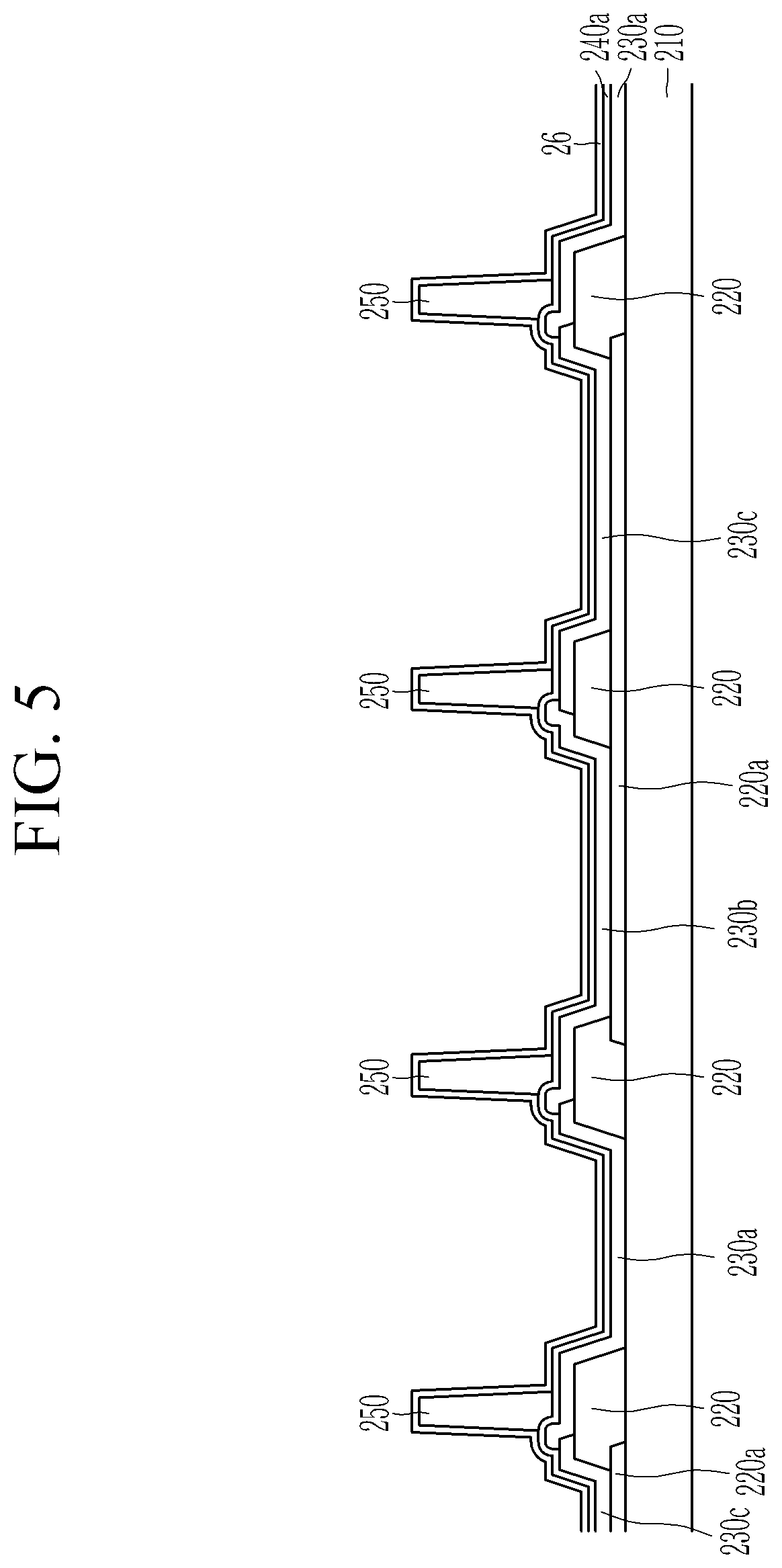 Patent US11818909 Figure 5 – Color conversion panel comprising overcoat and spacer, and display device including the same