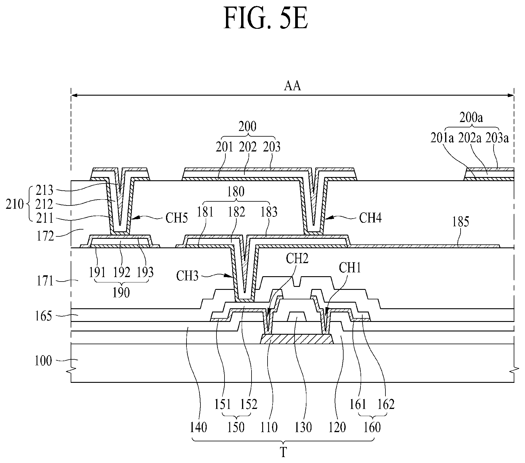 Patent US11818910 Figure 5 – Organic light emitting display device and method of manufacturing the same