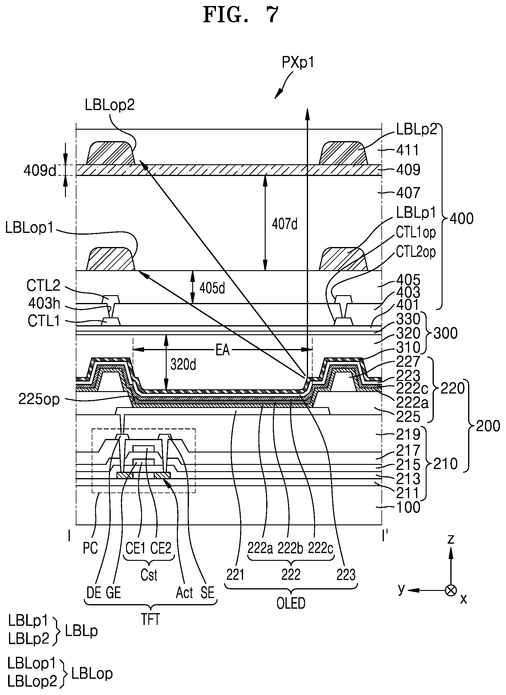 Patent US11818918 Figure 8 – Display apparatus