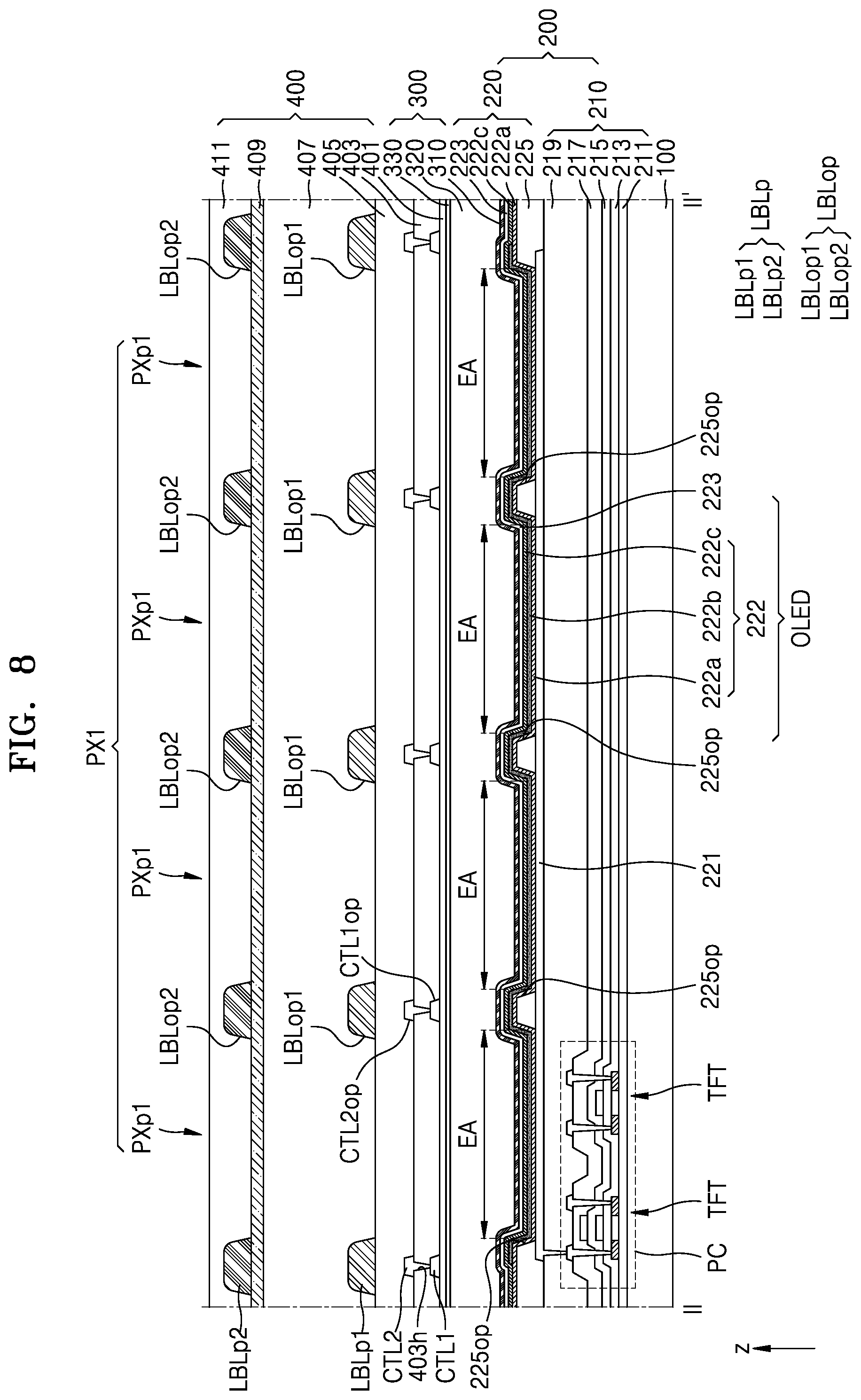 Patent US11818918 Figure 9 – Display apparatus