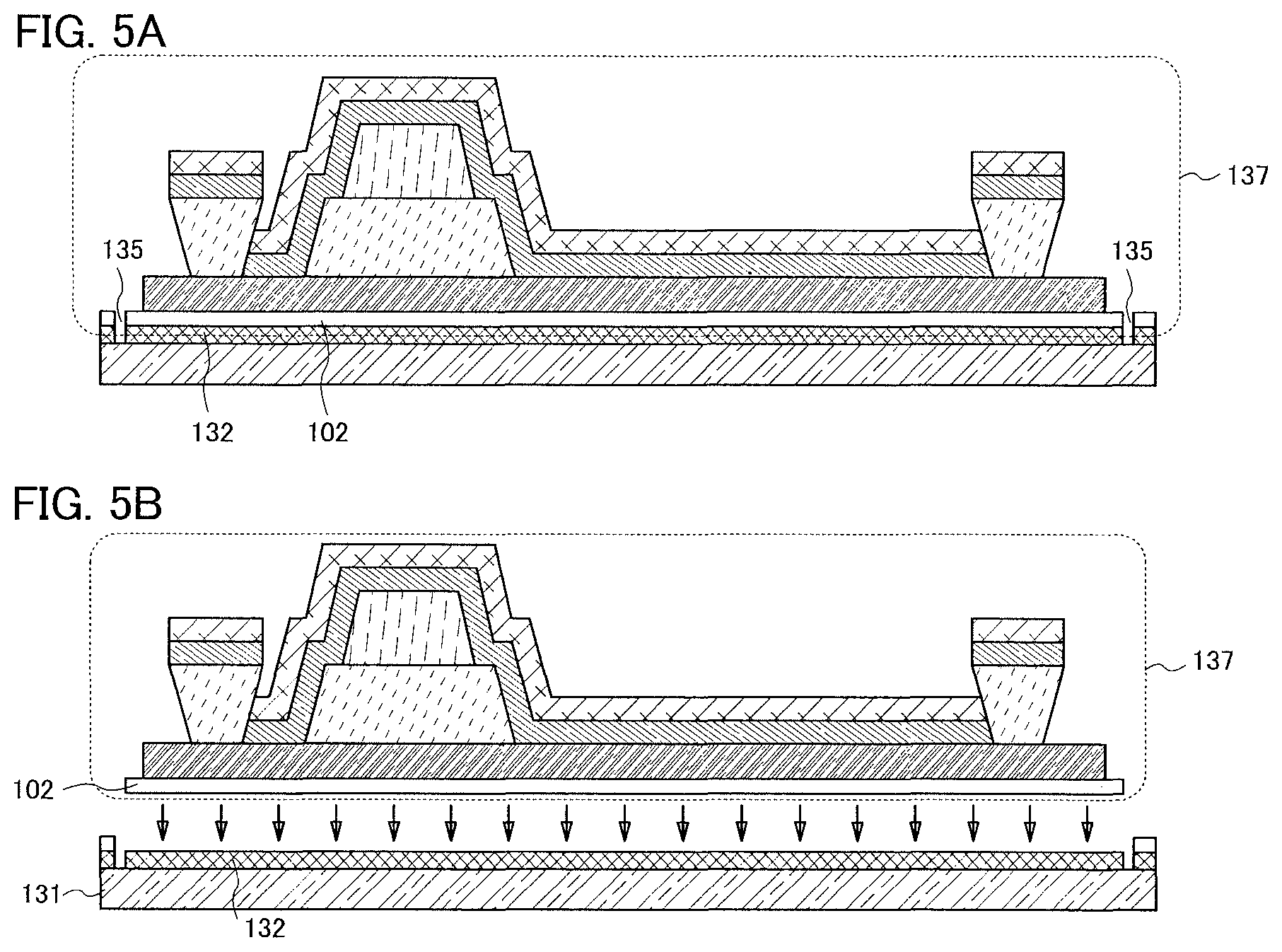 Patent US11818925 Figure 5 – Light-emitting device, method for manufacturing the same, and cellular phone