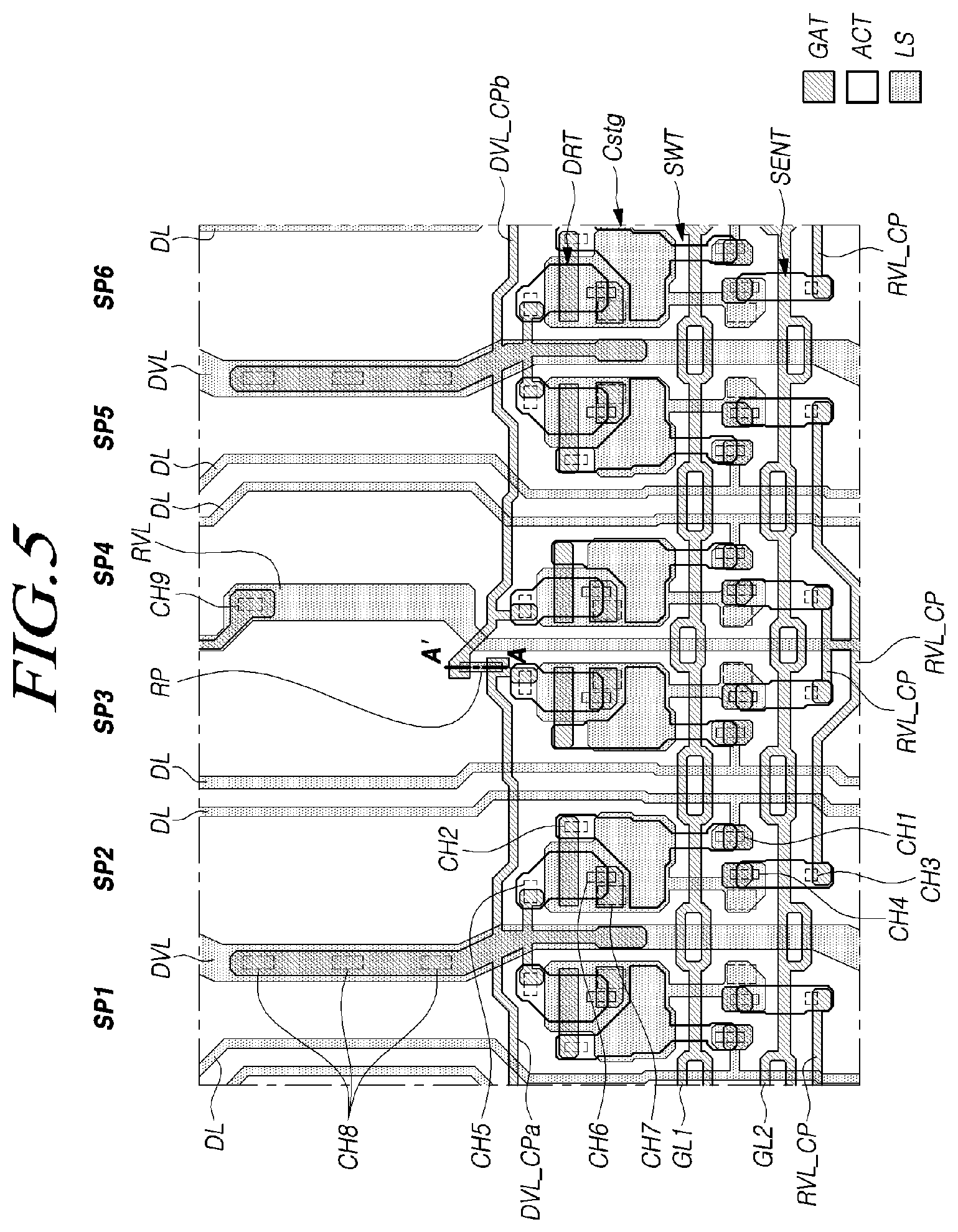 Patent US11818929 Figure 5 – Display device with repair patterns