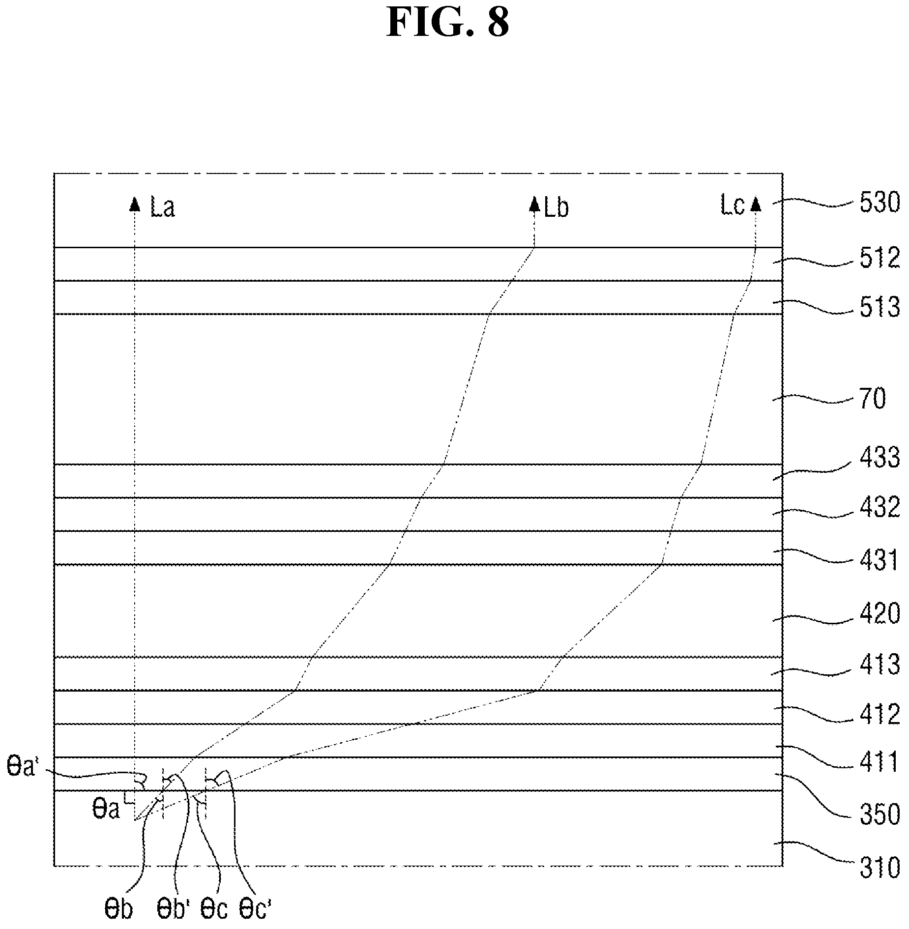 Patent US11818937 Figure 8 – Organic light emitting display
