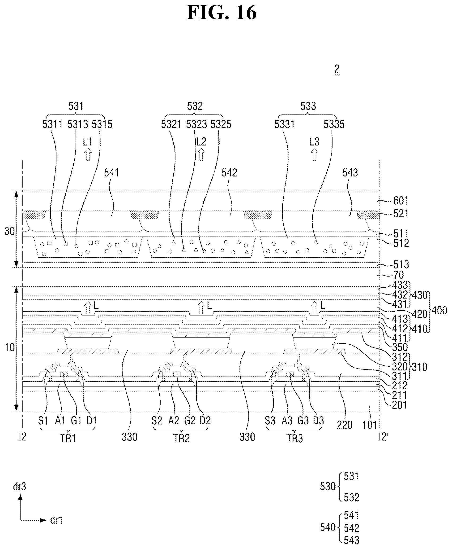 Patent US11818937 Figure 16 – Organic light emitting display