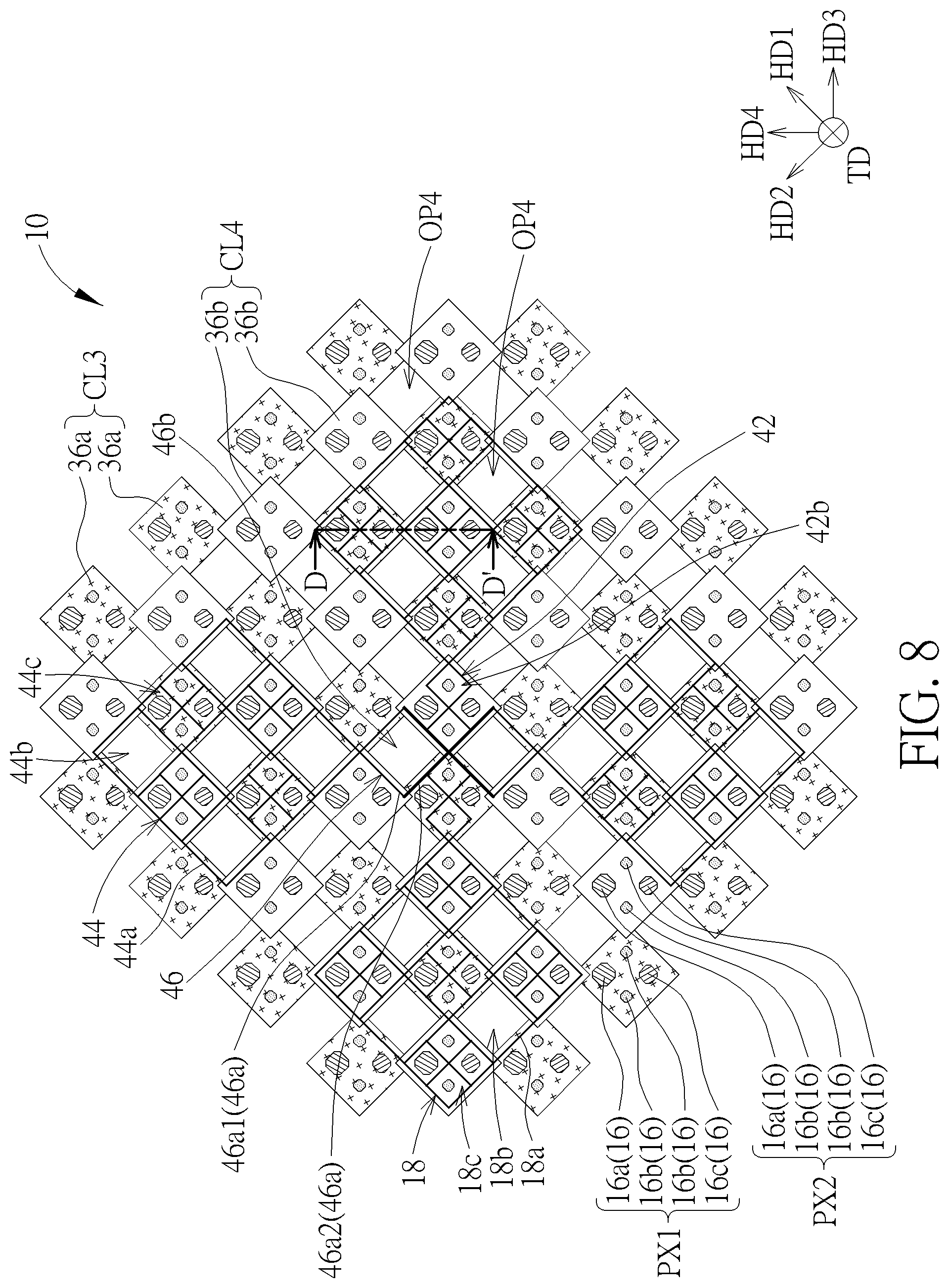 Patent US11818938 Figure 8 – Display panel and electronic device