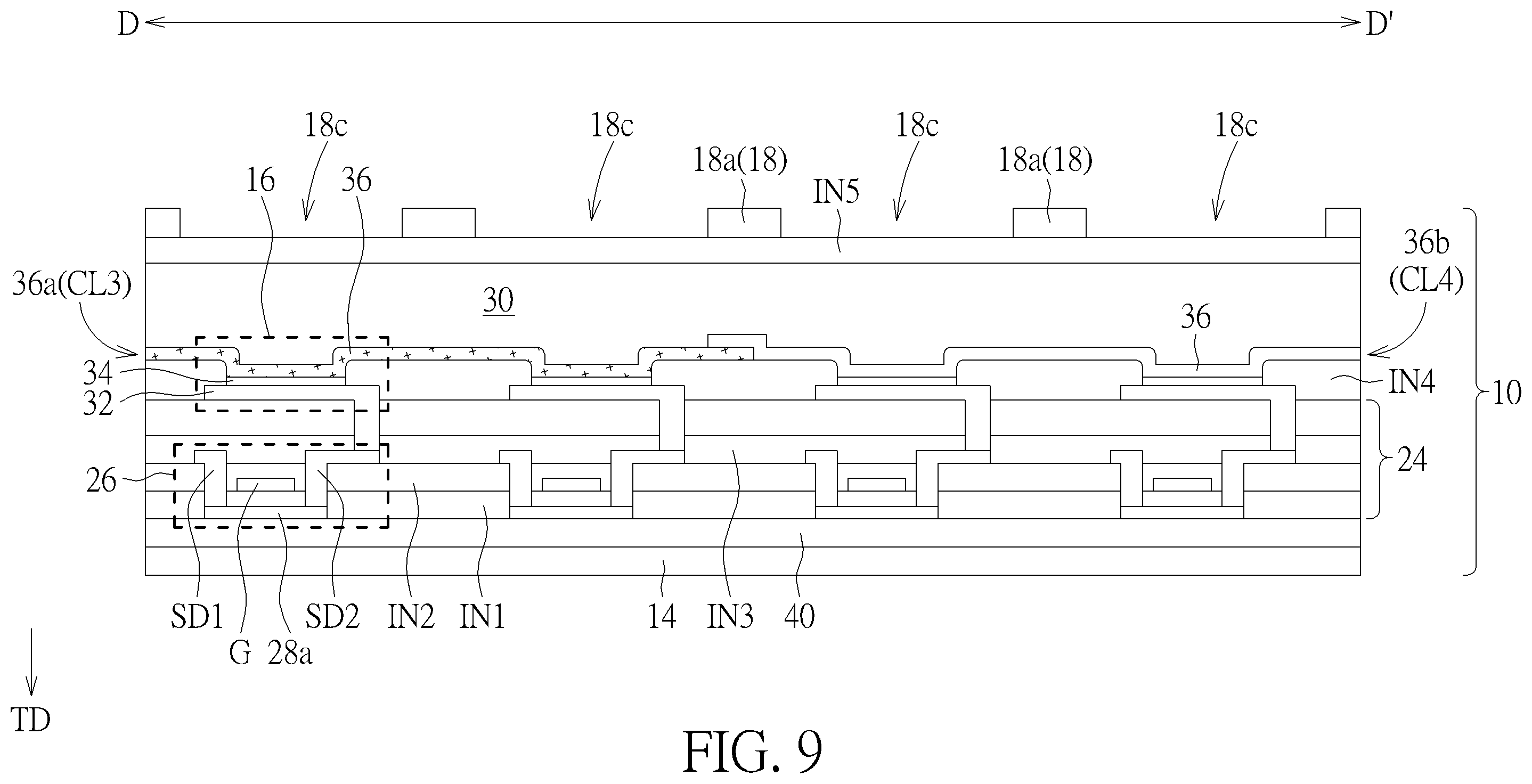 Patent US11818938 Figure 9 – Display panel and electronic device