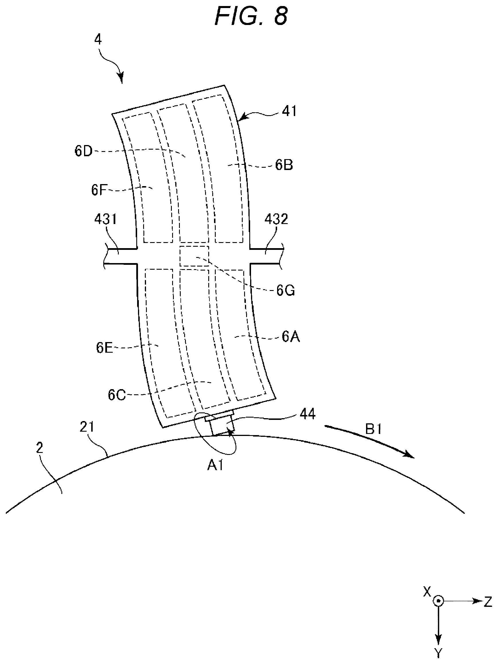 Patent US11818954 Figure 8 – Method of manufacturing piezoelectric actuator, piezoelectric actuator, and robot