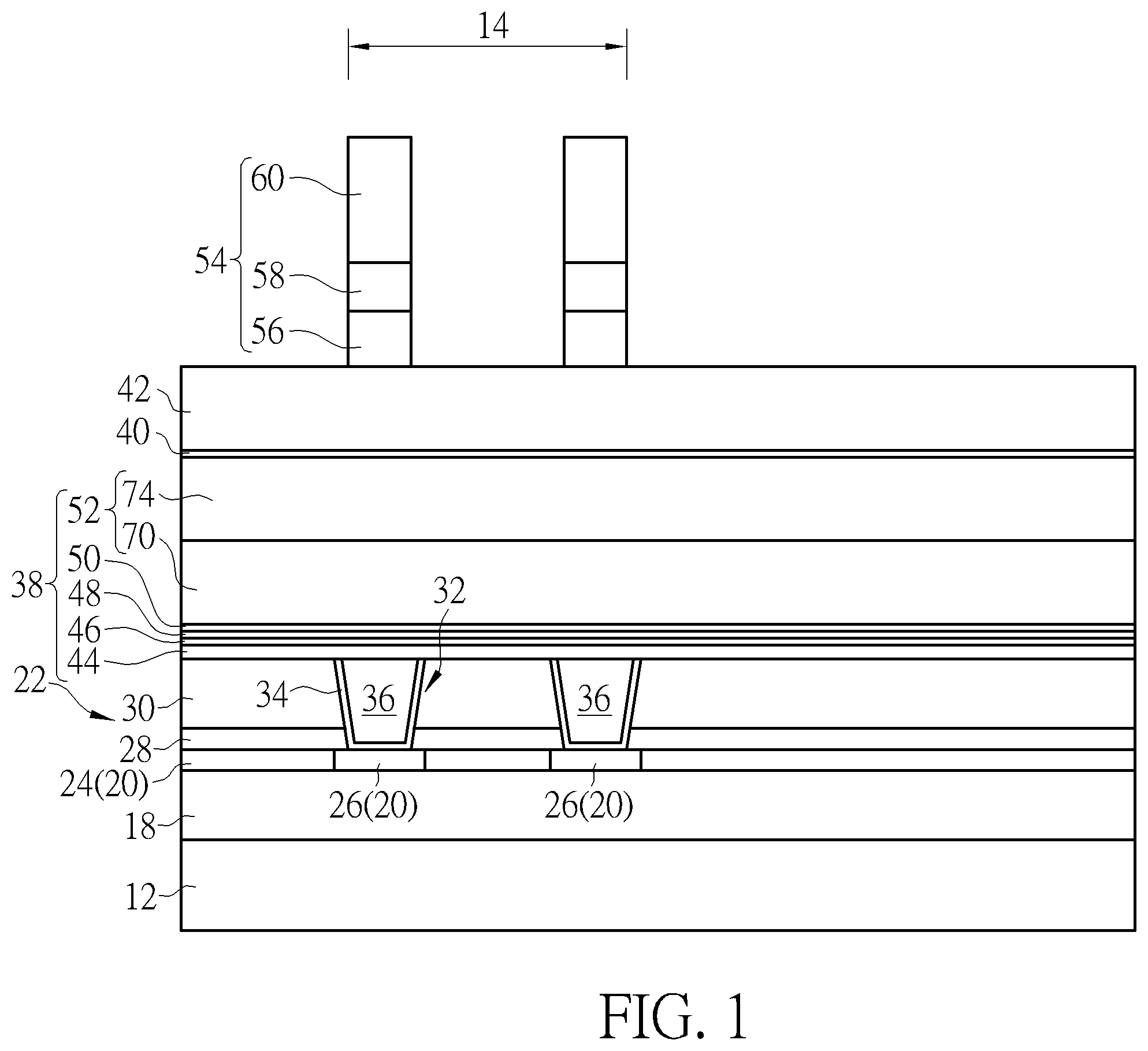 Patent US11818960 Figure 1 – Semiconductor device and method for fabricating the same