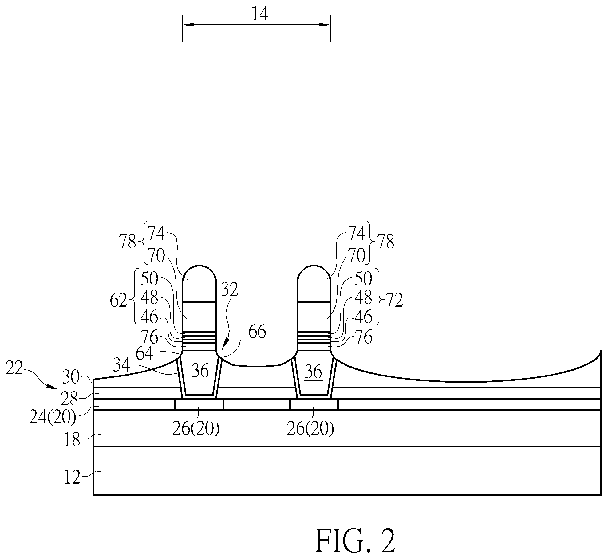 Patent US11818960 Figure 2 – Semiconductor device and method for fabricating the same