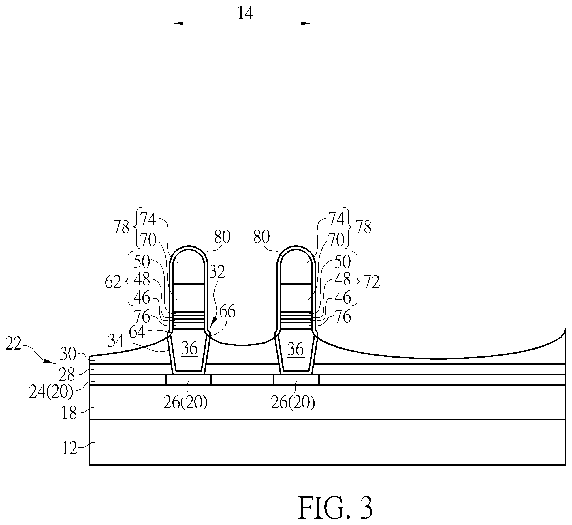 Patent US11818960 Figure 3 – Semiconductor device and method for fabricating the same