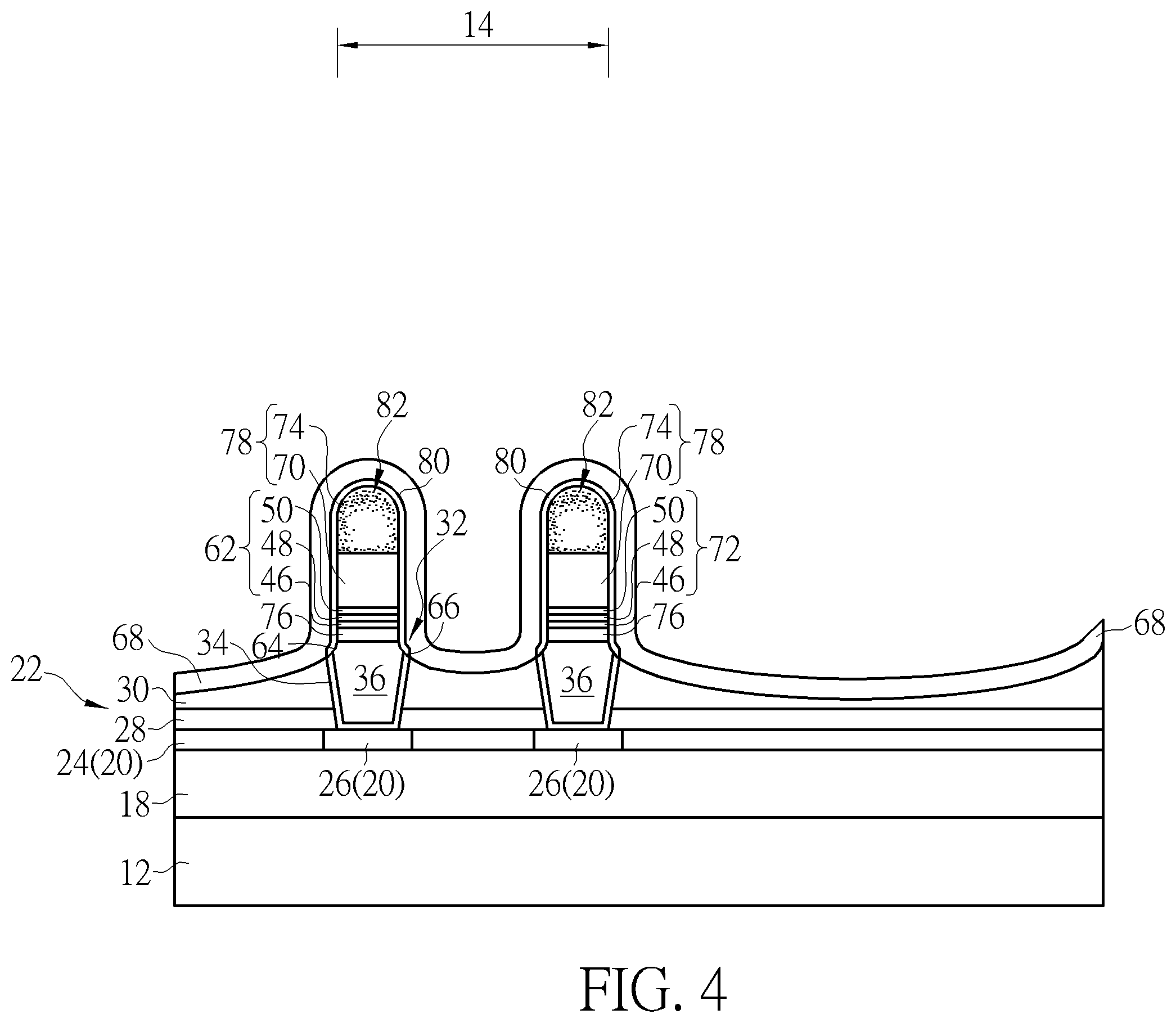 Patent US11818960 Figure 4 – Semiconductor device and method for fabricating the same