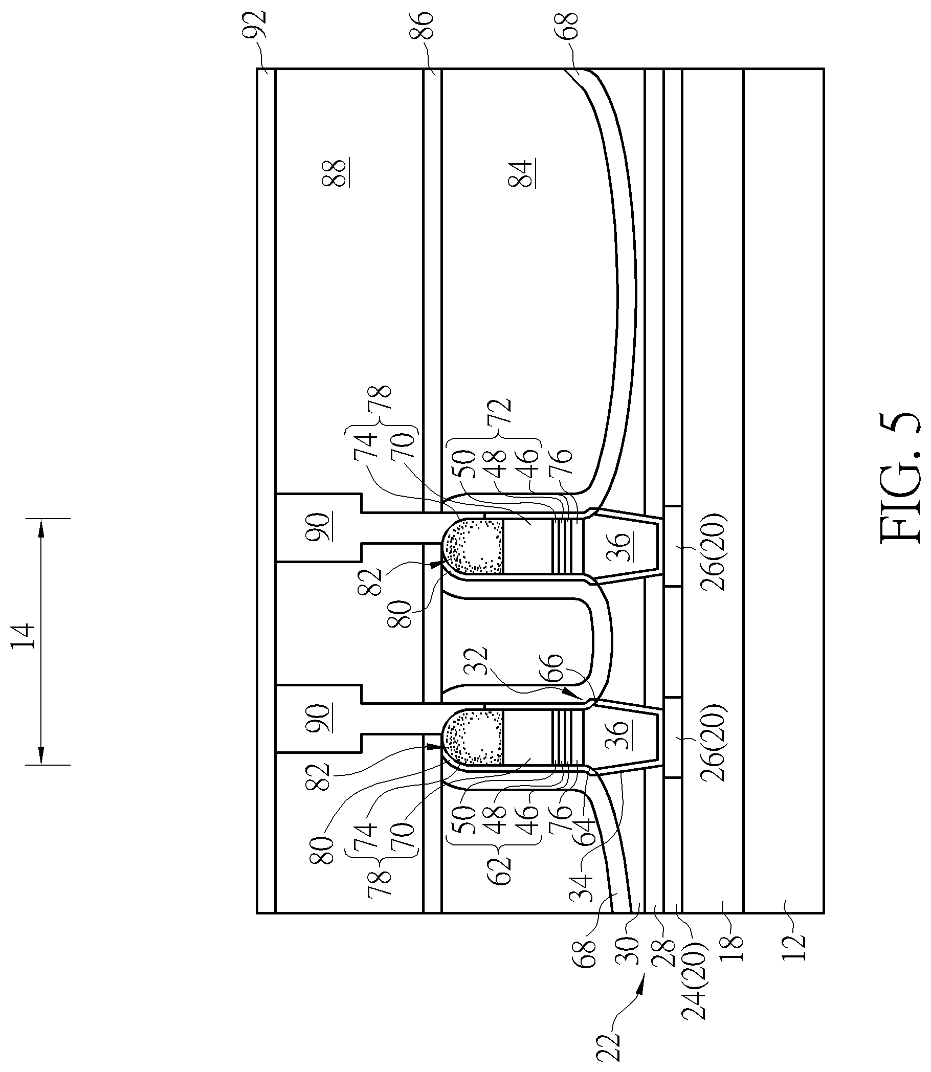 Patent US11818960 Figure 5 – Semiconductor device and method for fabricating the same