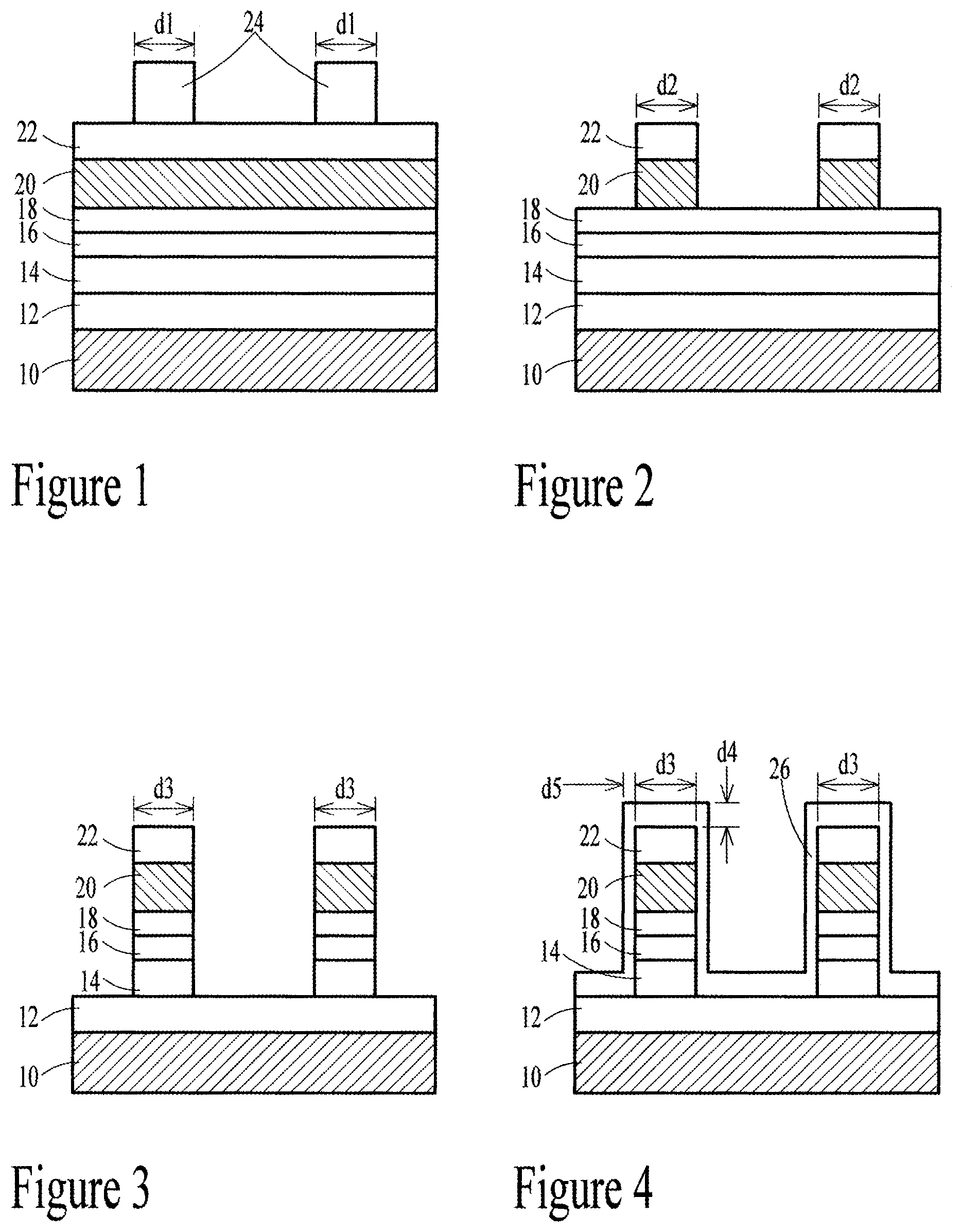 Patent US11818961 Figure 1 – Self-aligned encapsulation hard mask to separate physically under-etched MTJ cells to reduce conductive re-deposition
