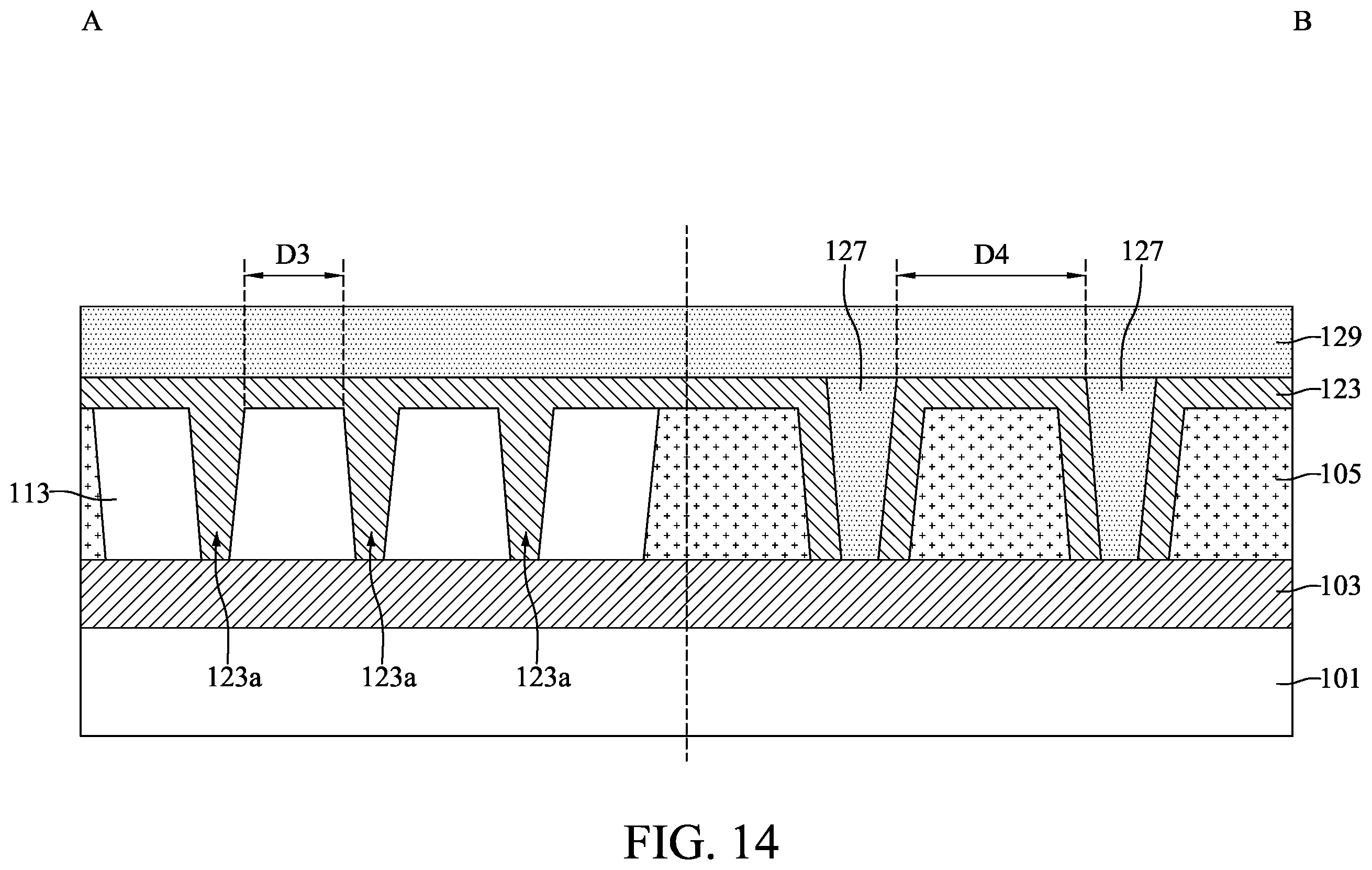 Patent US11824004 Figure 14 – Method for fabricating semiconductor device structure with manganese-containing conductive plug